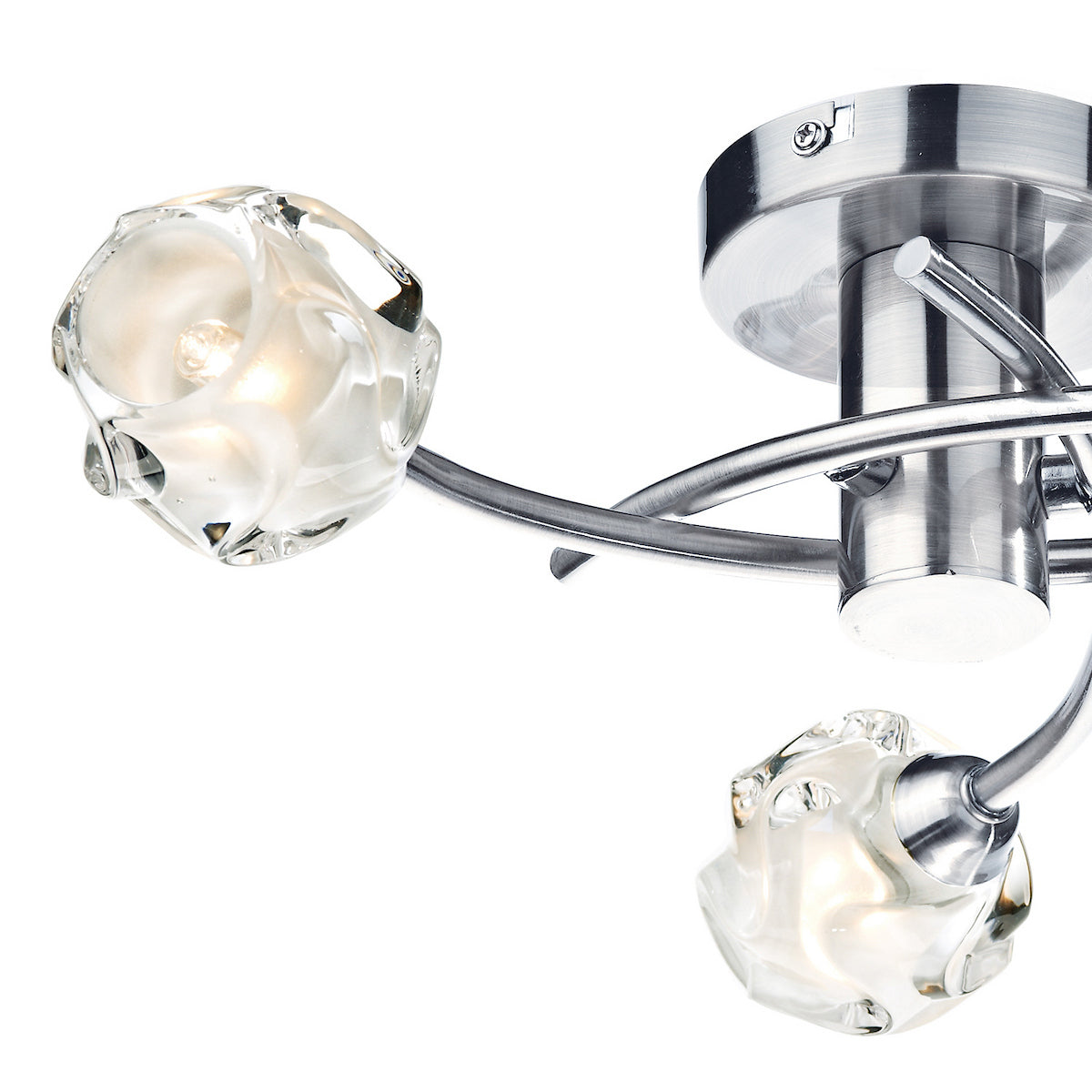 SEATTLE 3LT SEMI FLUSH SATIN CHROME