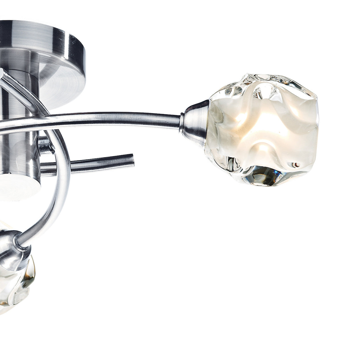 SEATTLE 3LT SEMI FLUSH SATIN CHROME