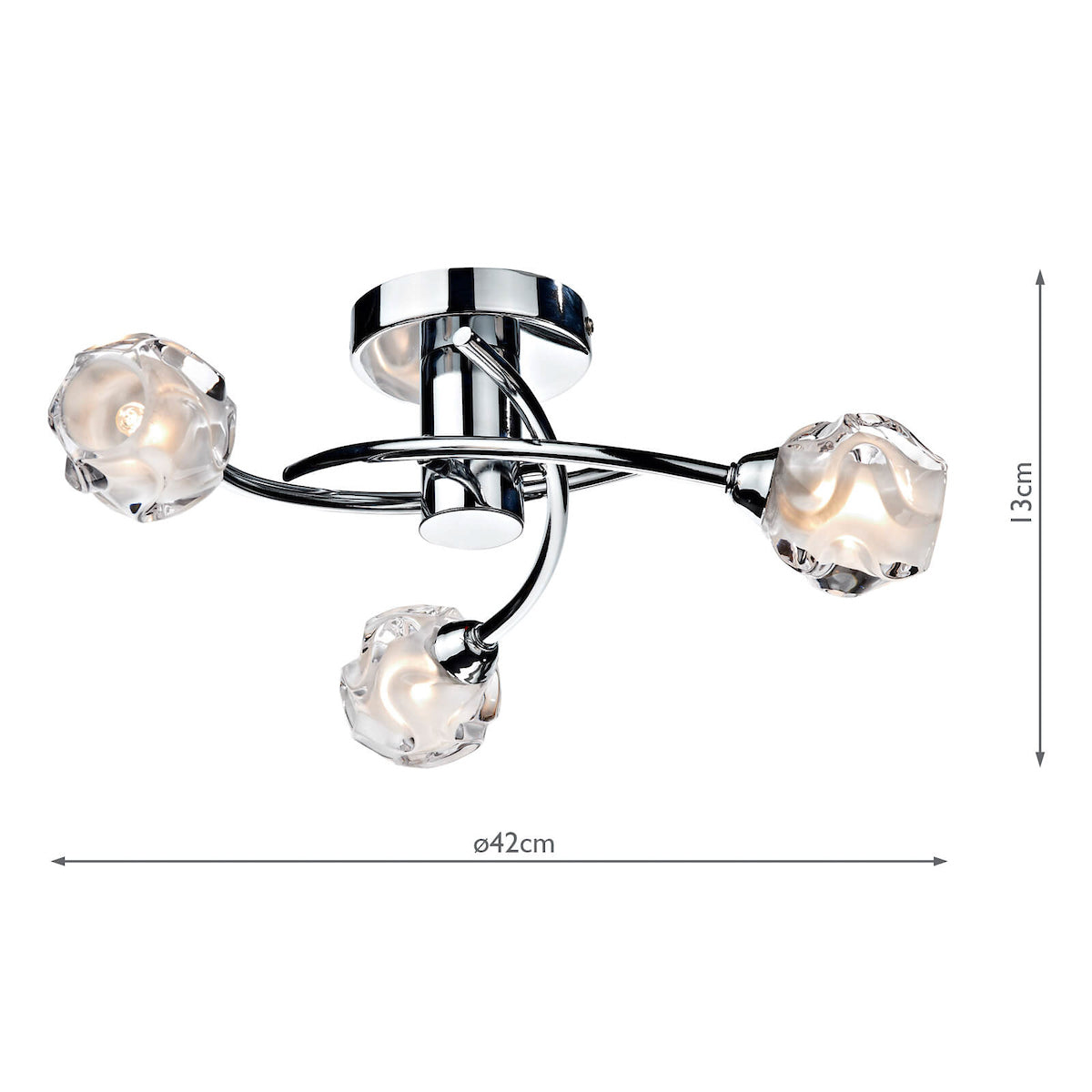 SEATTLE 3LT SEMI FLUSH POL CHR