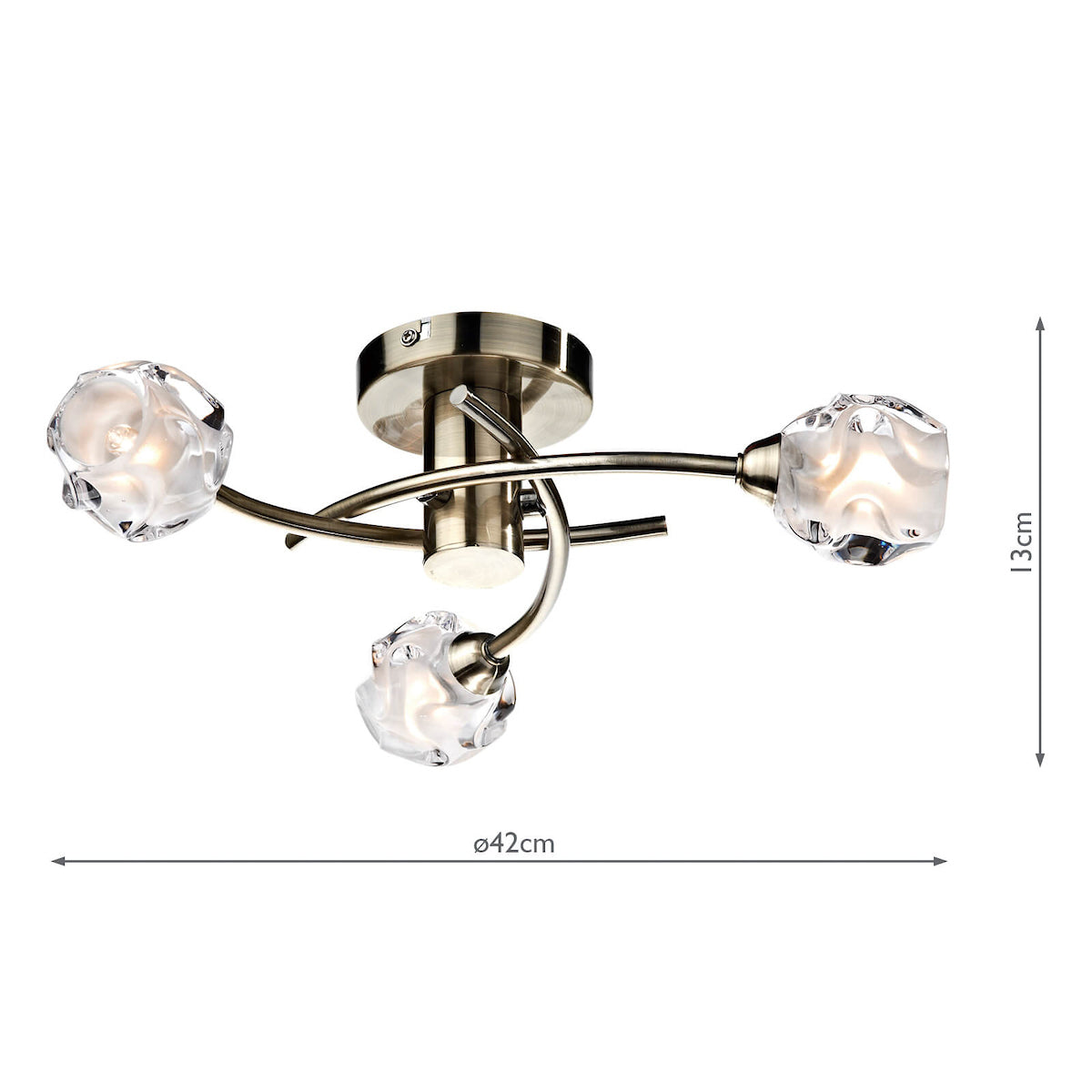 SEATTLE 3LT SEMI FLUSH ANT BRA