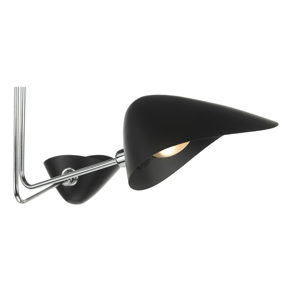SEBASTIAN 3LT SEMI FLUSH BLACK POLISHED CHROME