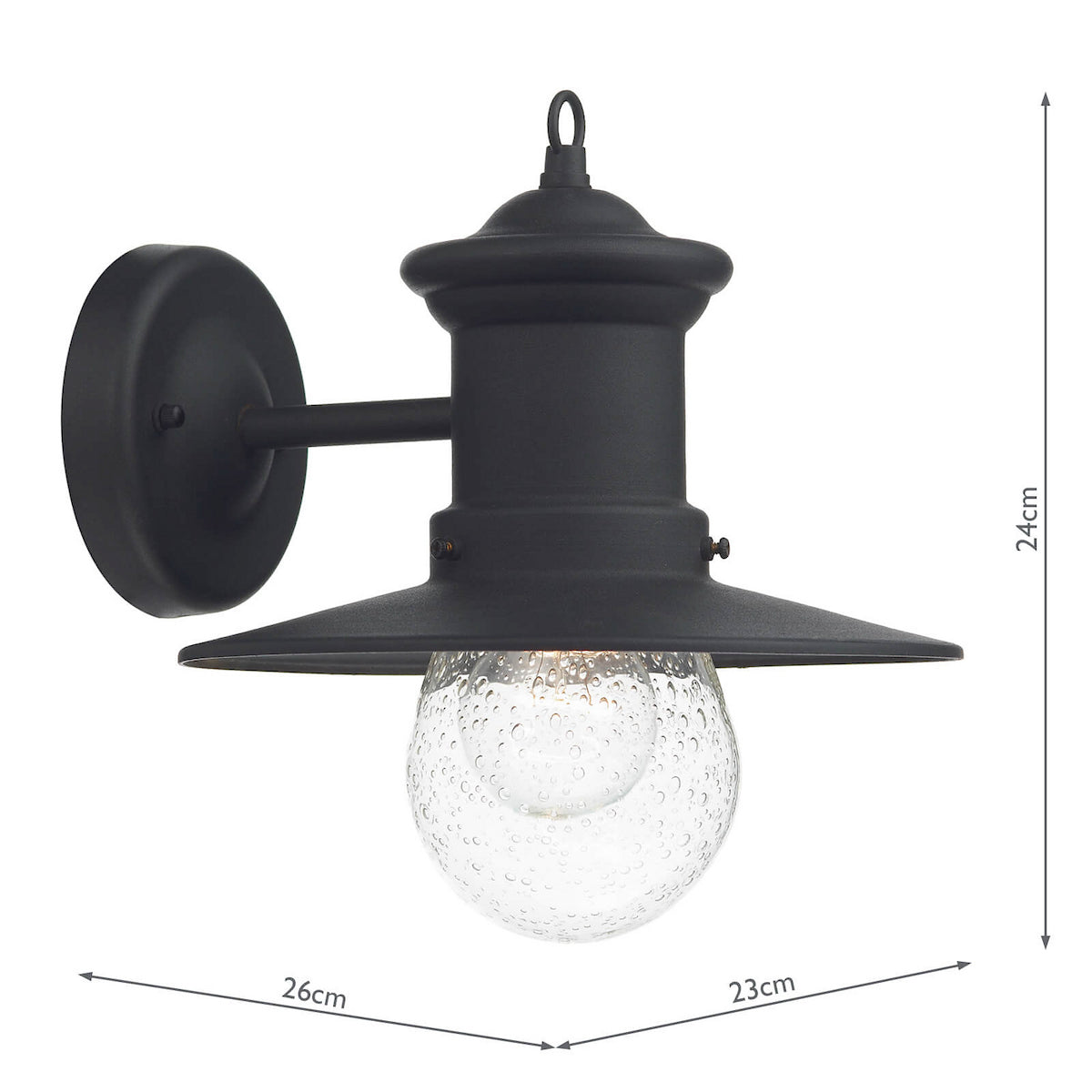 SEDGEWICK 1LT LTN BLK DOWN FACING IP44