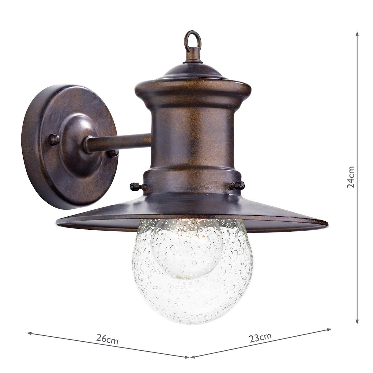 SEDGEWICK 1LT DOWN FACING LANTERN BRONZE
