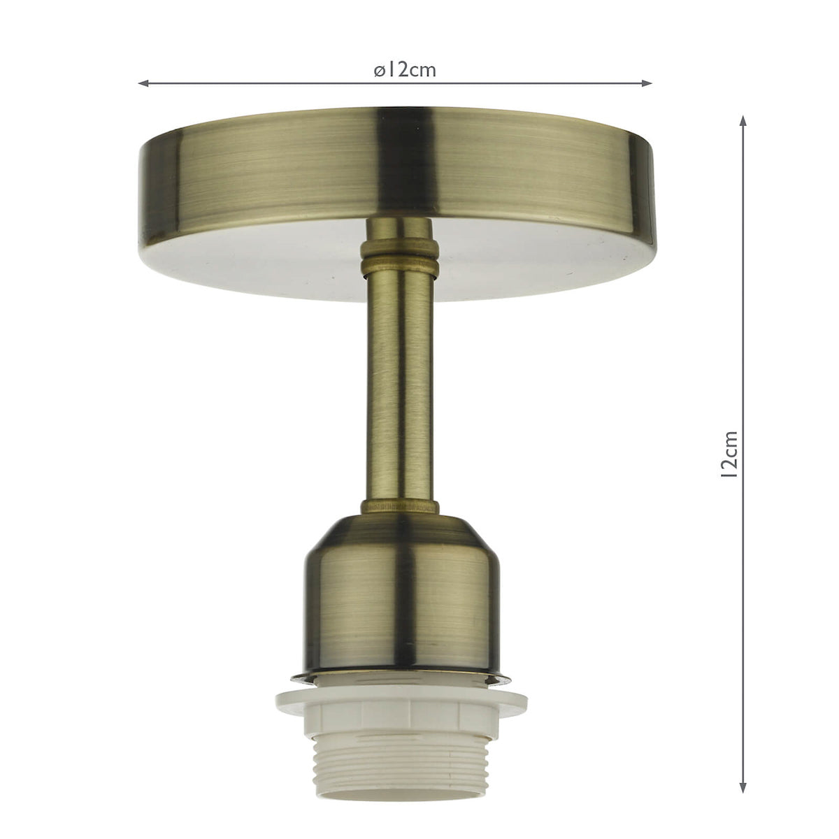 ACCESSORIES 1LT SEMI FLUSH SHADE SUSPENSION ANT BR