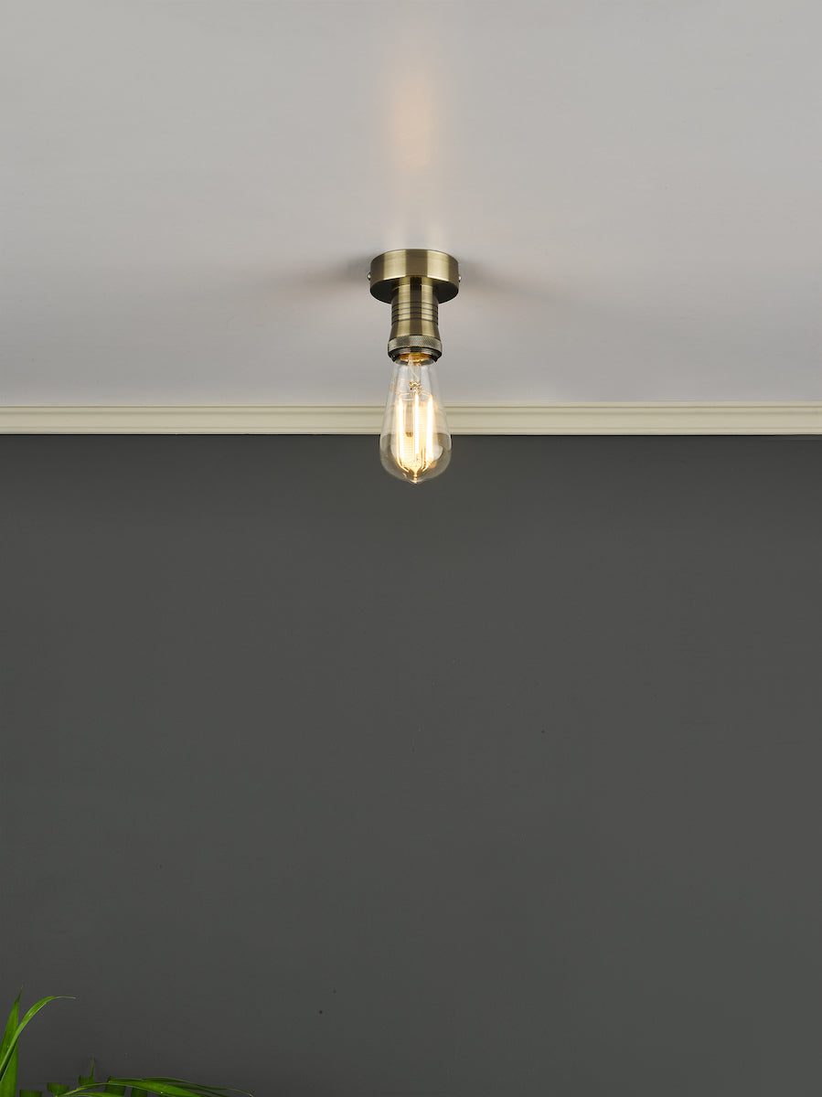 ACCESSORIES 1LT SEMI FLUSH ANTIQUE BRASS BRACKET O