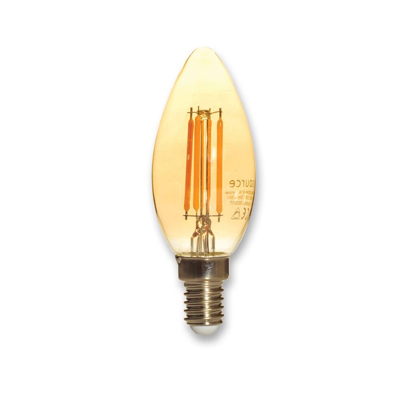LED Filament Dimmable Vintage Candle E14, 4w, 2200K