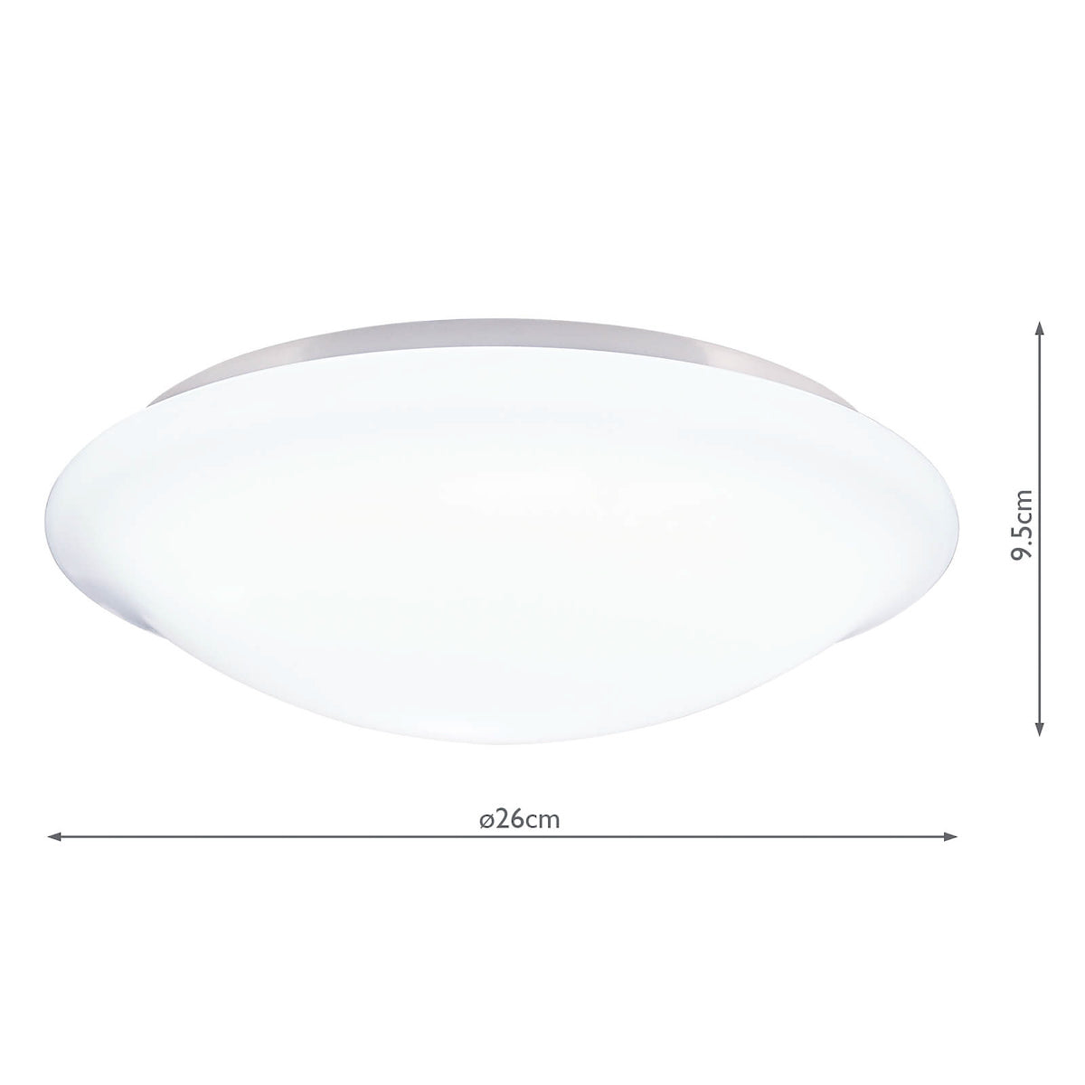 SKY E27 ROUND ACRYLIC FLUSH IP44 260MM