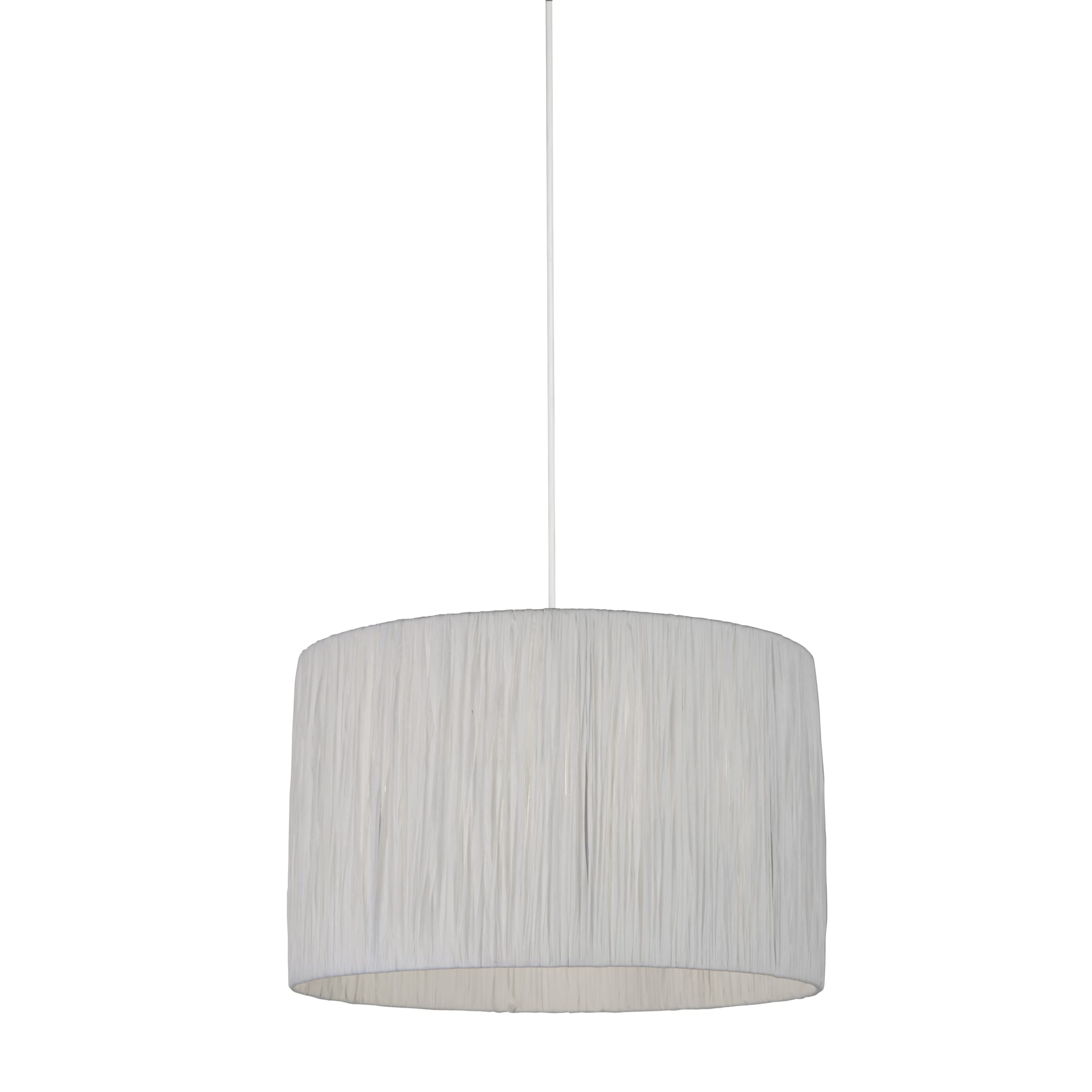 Raffia Drum Shade 35CM - White