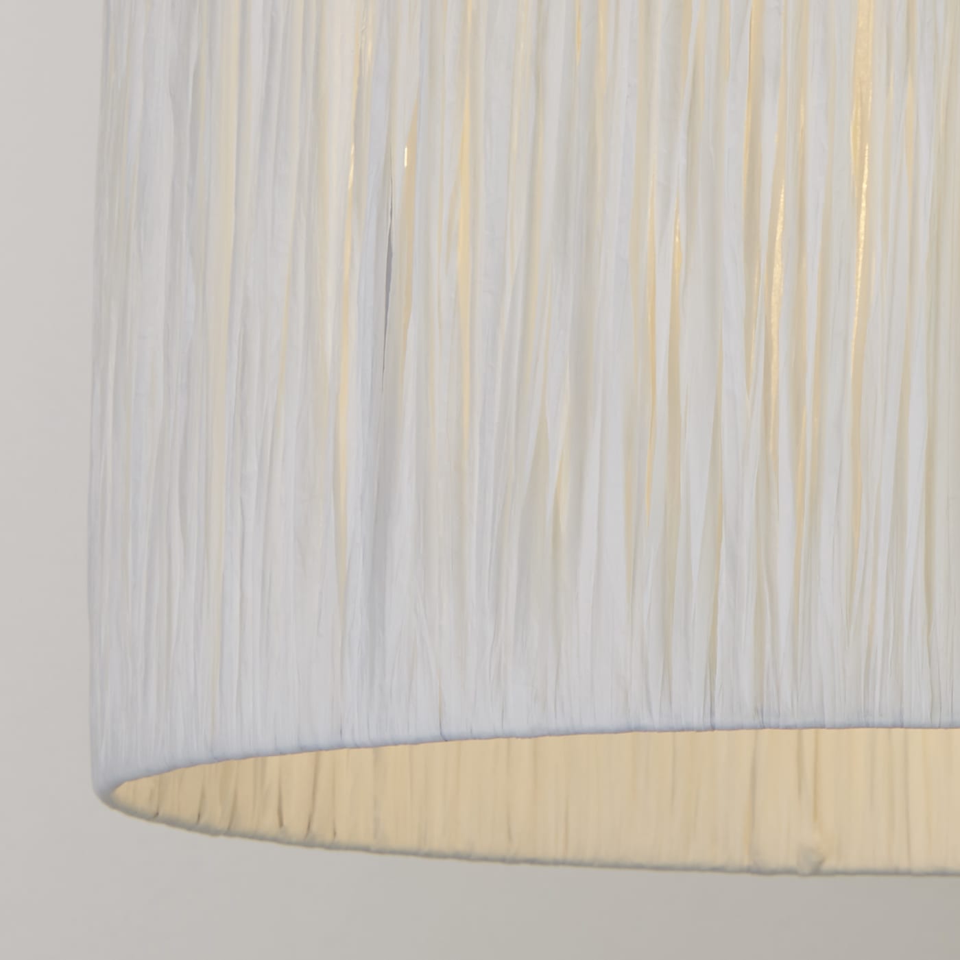Raffia Drum Shade 35CM - White