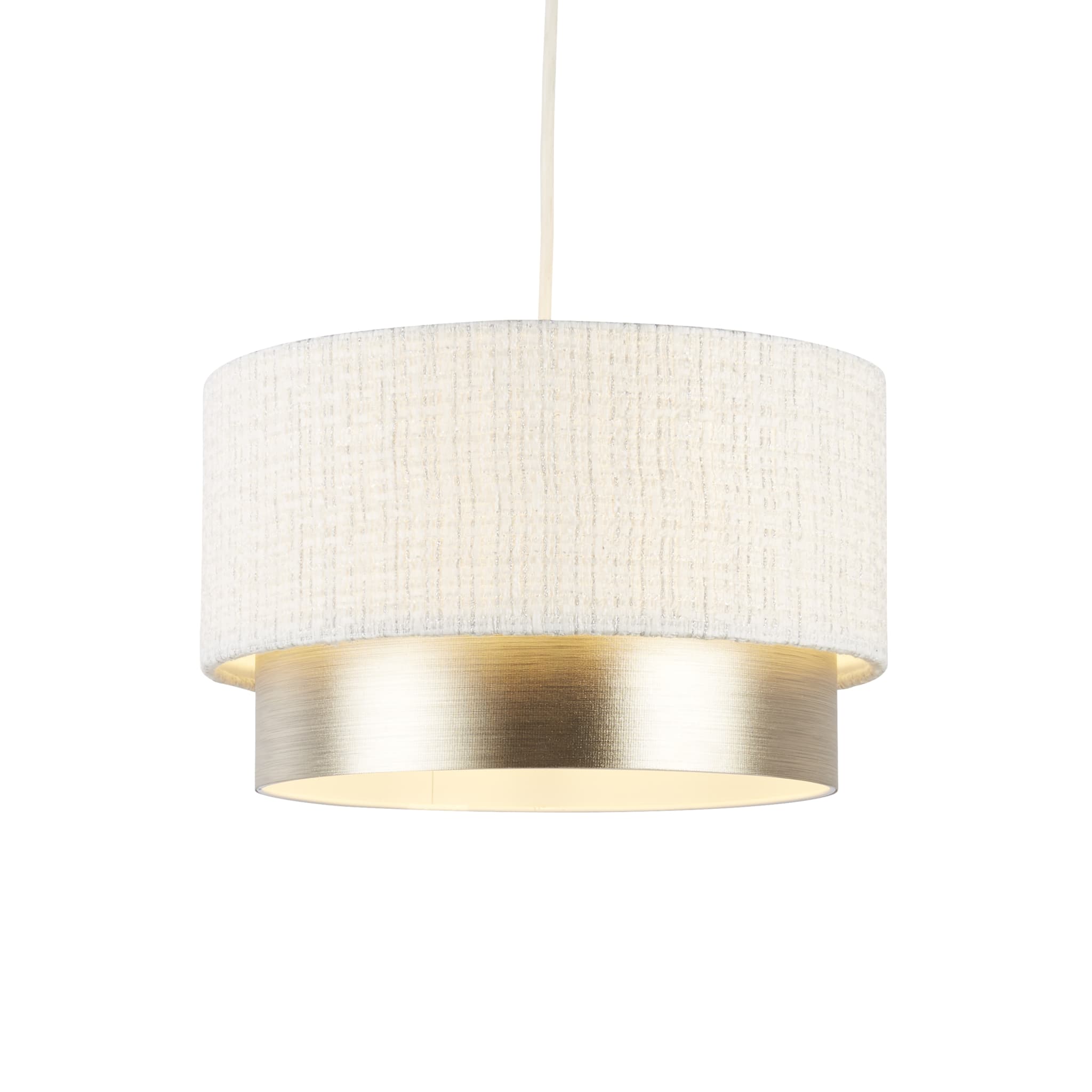 Amelie Two Tier Shade - White & Champagne