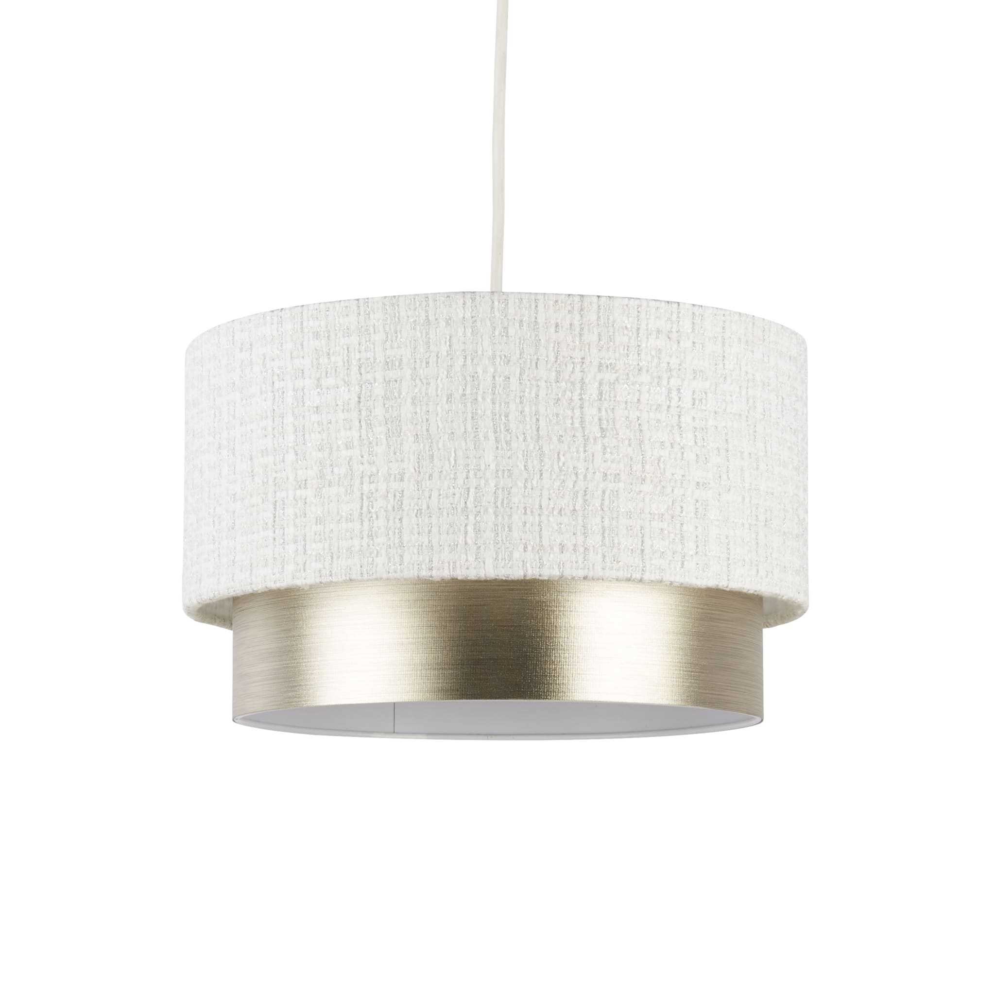 Amelie Two Tier Shade - White & Champagne