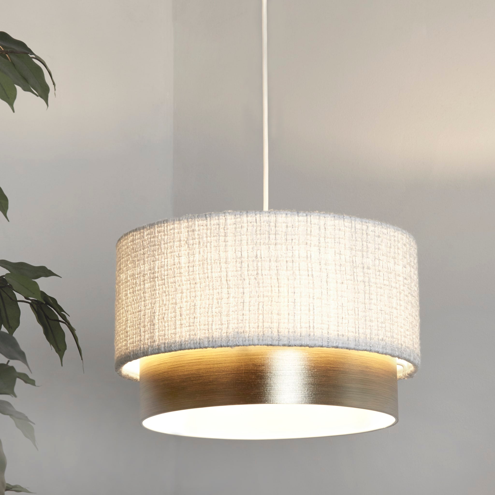 Amelie Two Tier Shade - White & Champagne