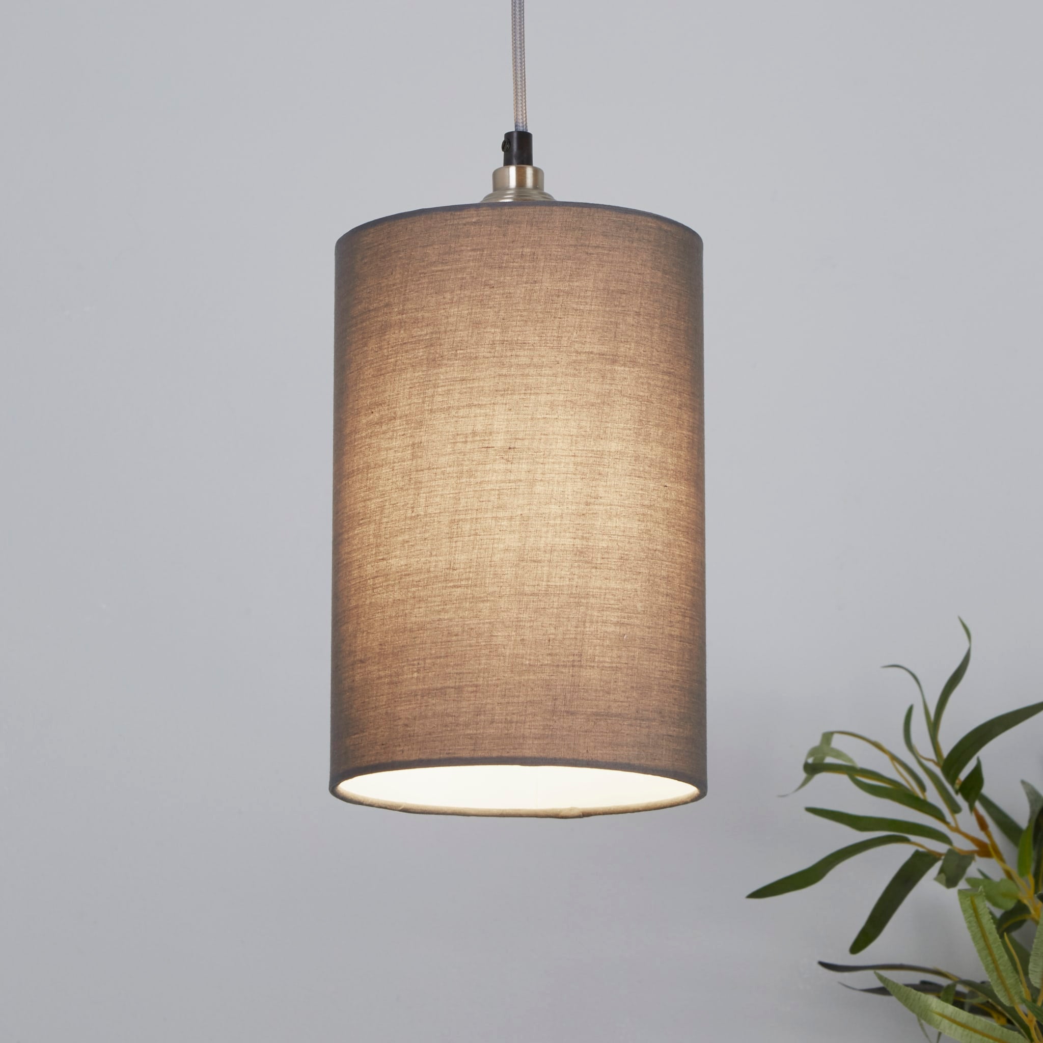 Clyde Cylinder Shade 16cm - Charcoal