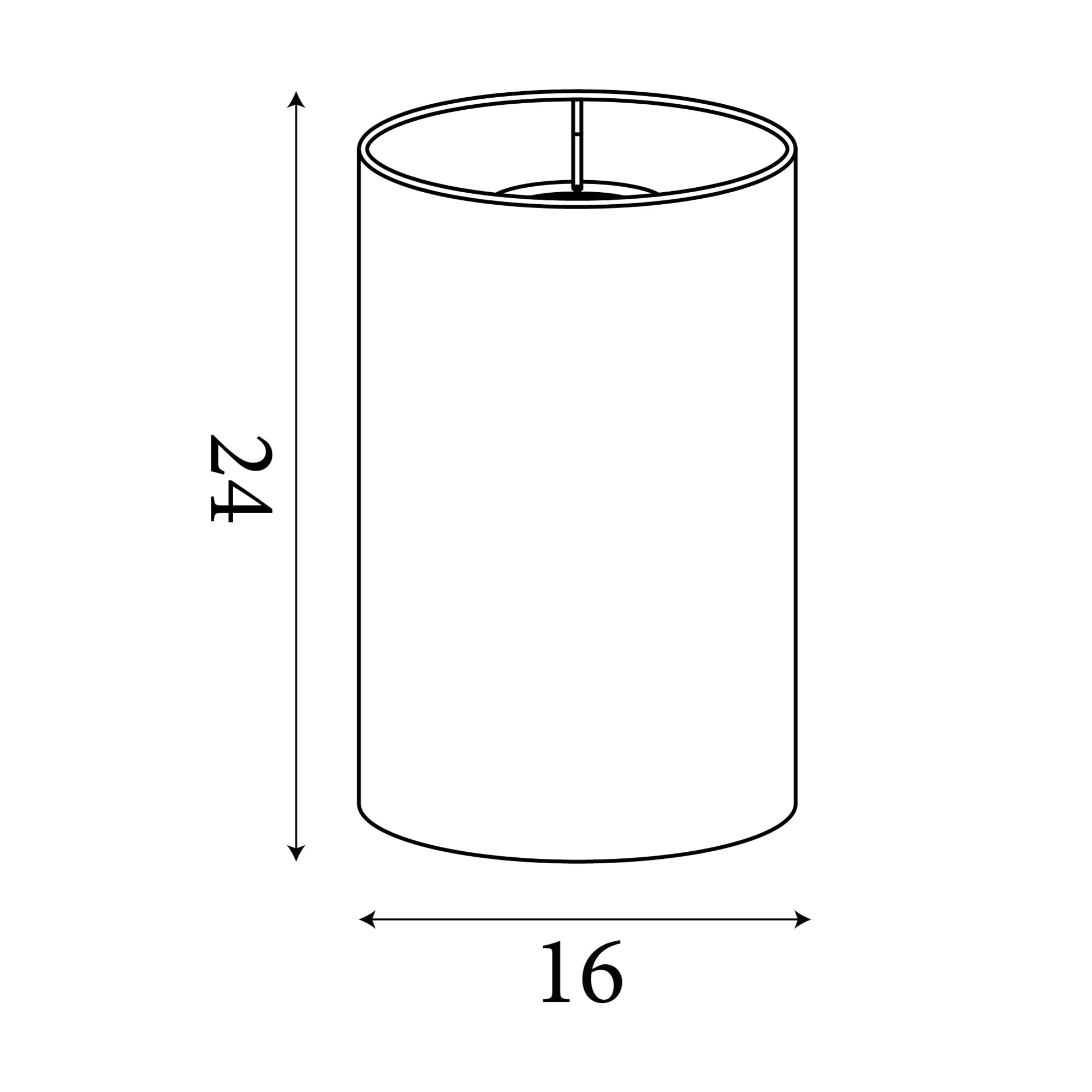 Clyde Cylinder Shade 16cm - Charcoal