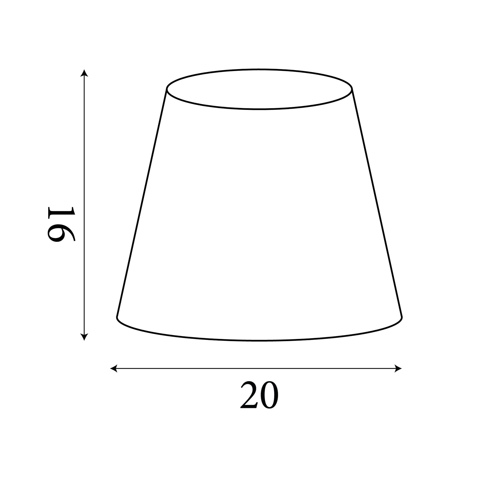 Clyde Tapered Shade 20cm - Ochre