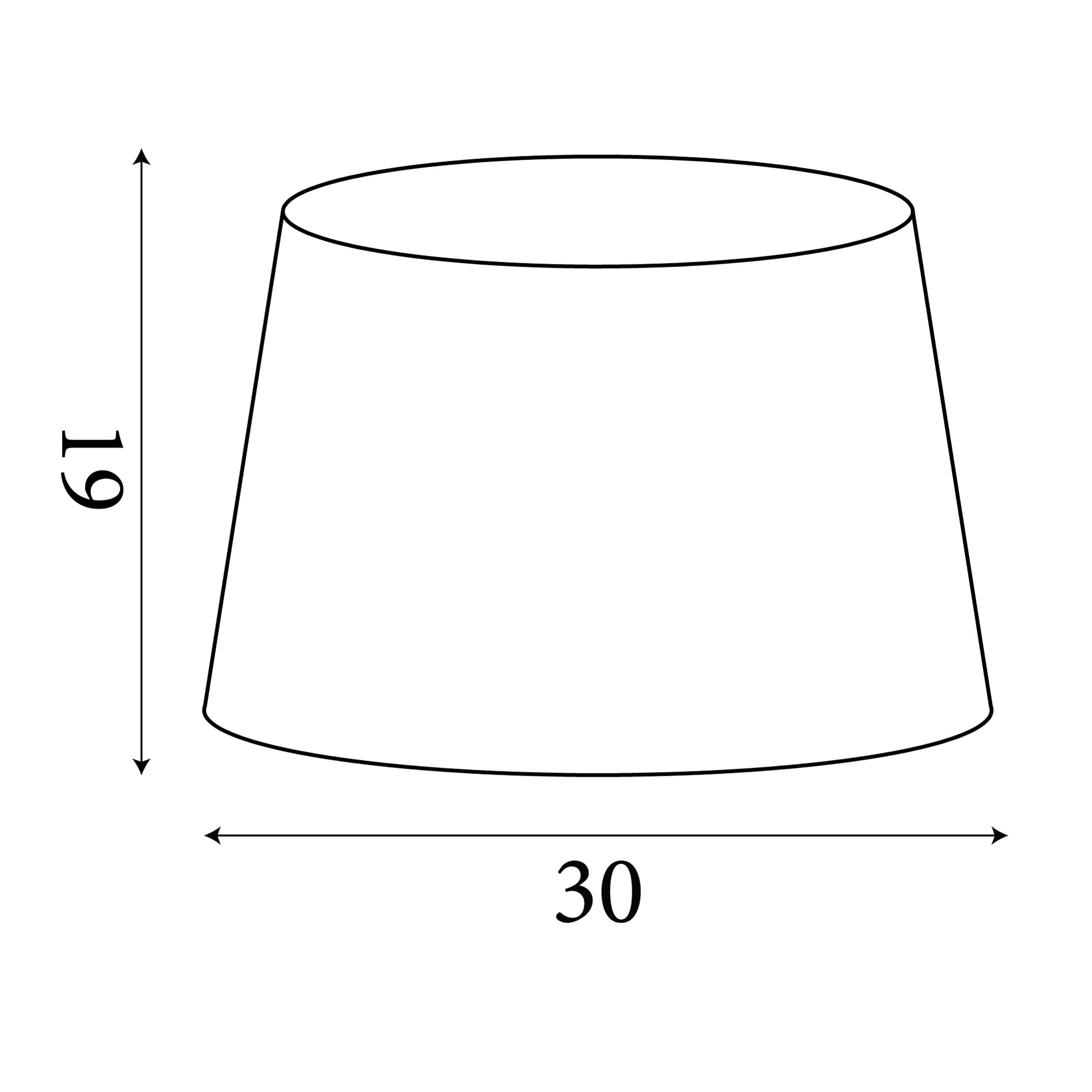 Clyde Tapered Shade 30cm - Charcoal