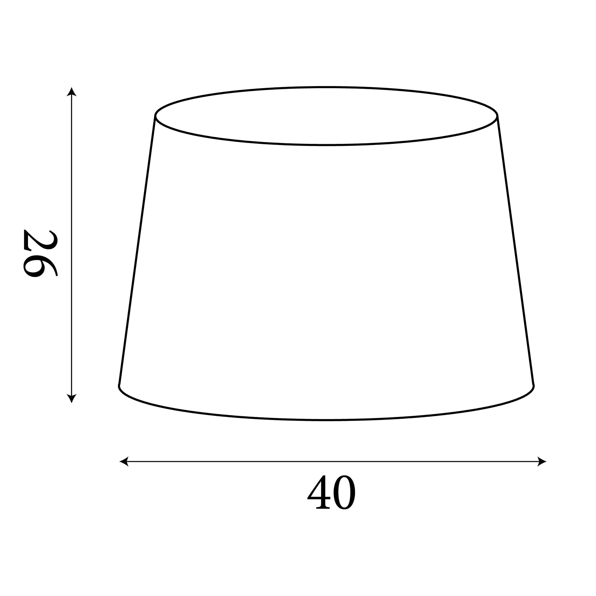 LINEN TAPERED SHADE 40CM NATURAL