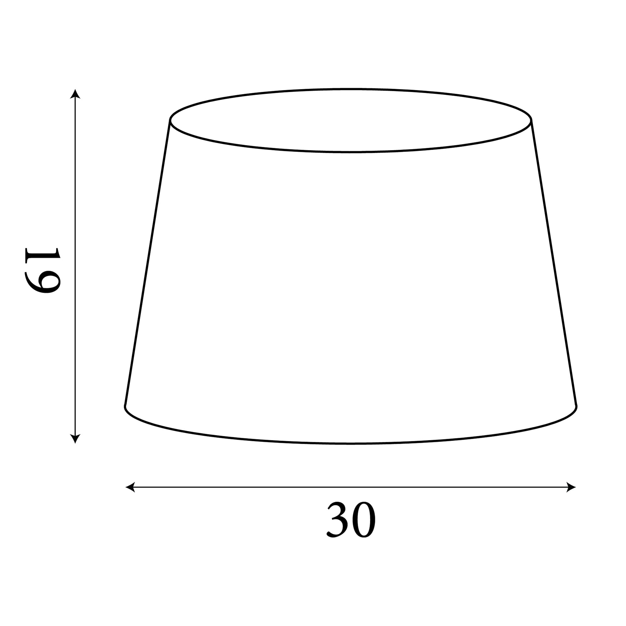 Finn Tapered Shade 30Cm Charcoal