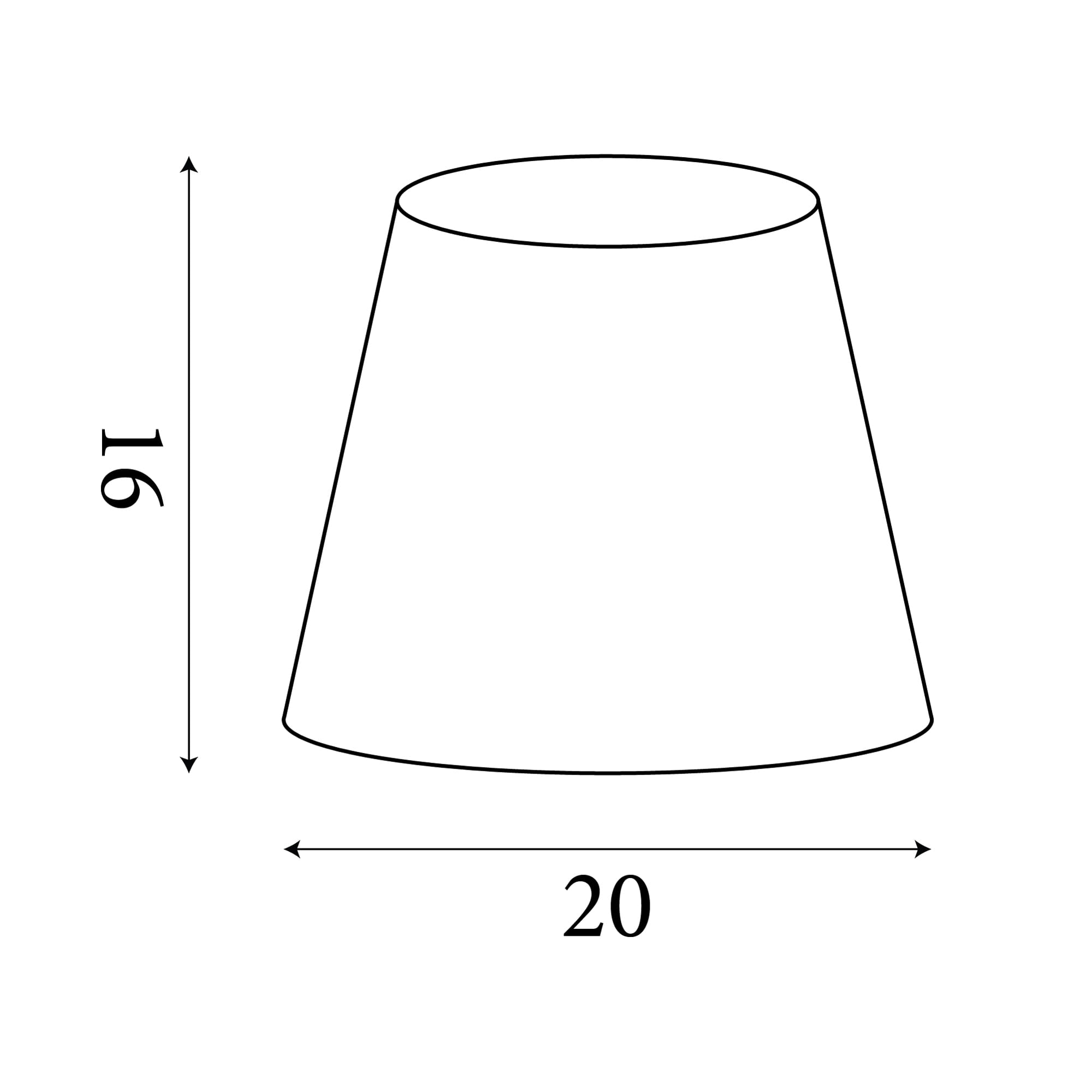 Finn Tapered Shade 20Cm Natural
