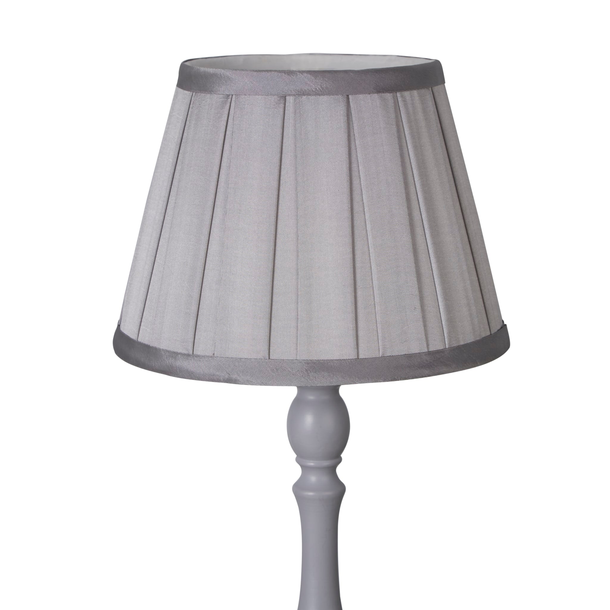 Raye Taper Pleat Silk Shade 20Cm Silver