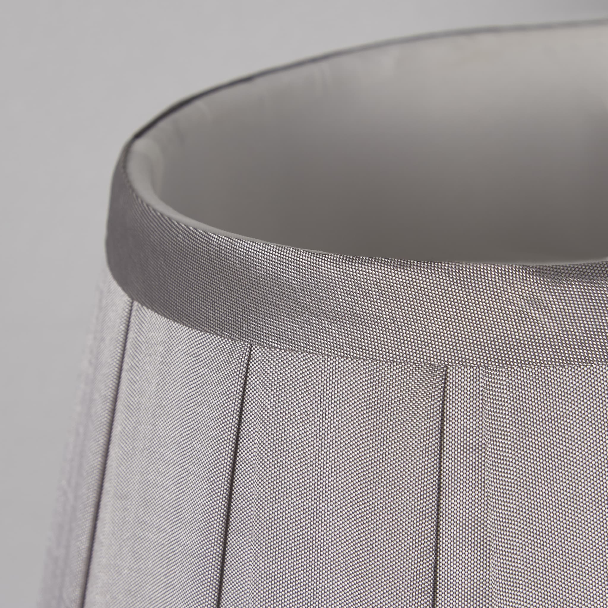 Raye Taper Pleat Silk Shade 20Cm Silver