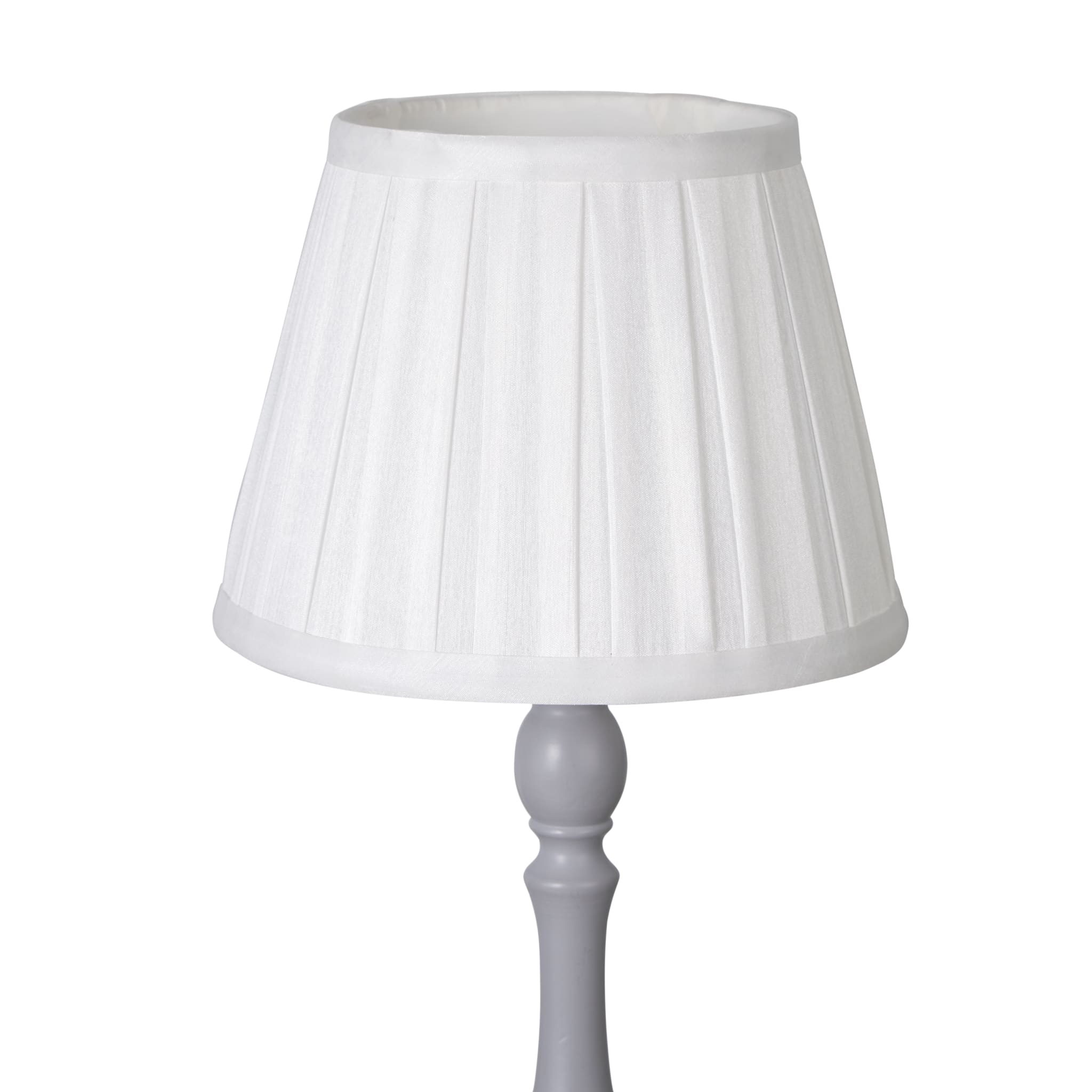 Raye Taper Pleat Silk Shade 20Cm White