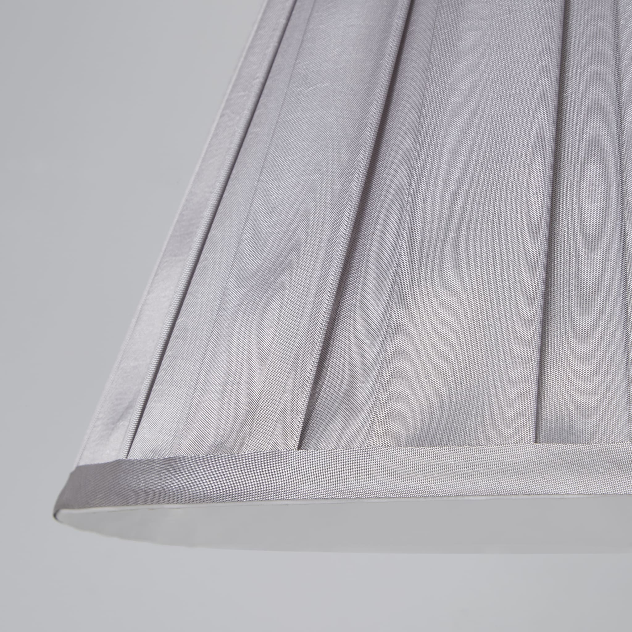 Raye Taper Pleat Silk Shade 30Cm Silver