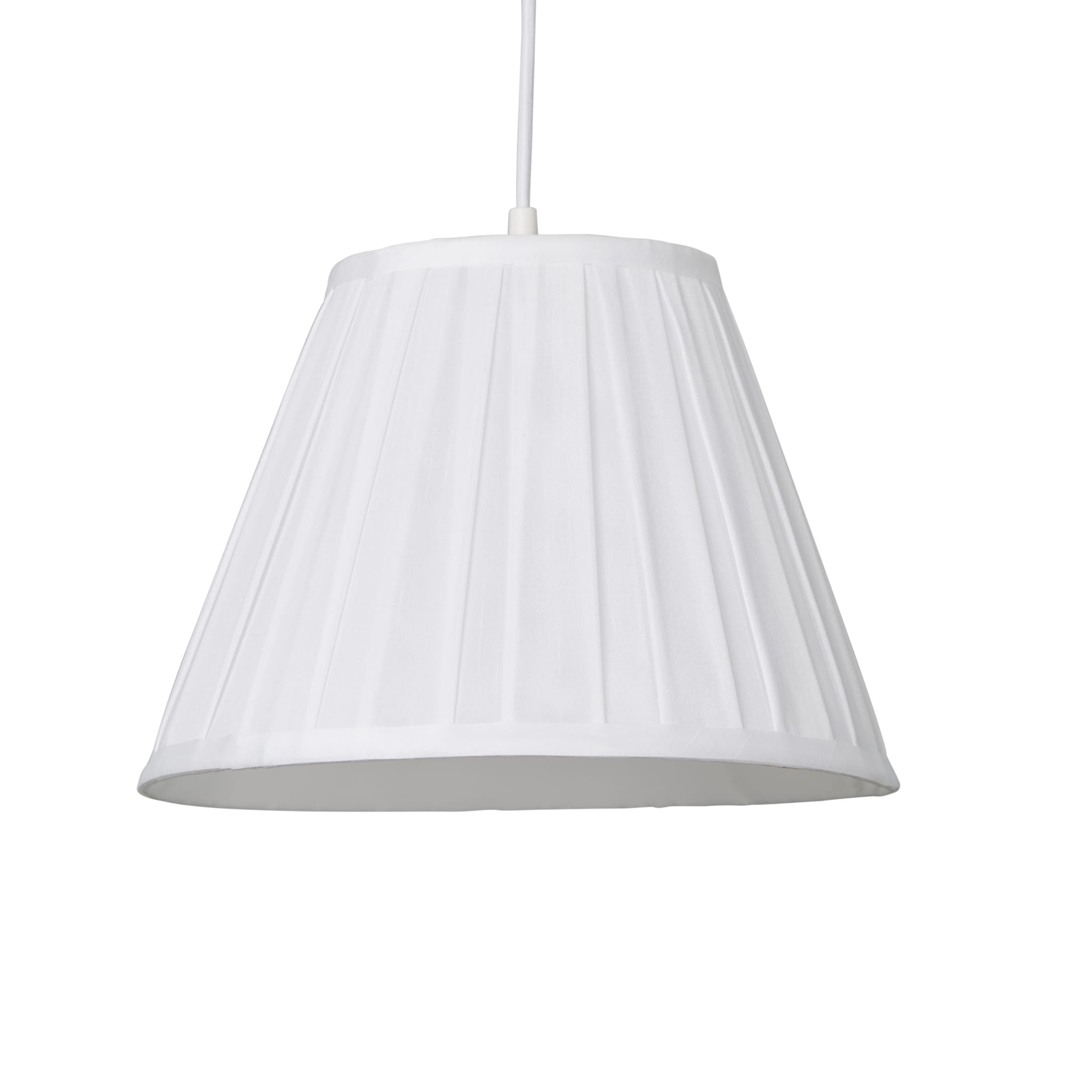 Raye Taper Pleat Silk Shade 30Cm White