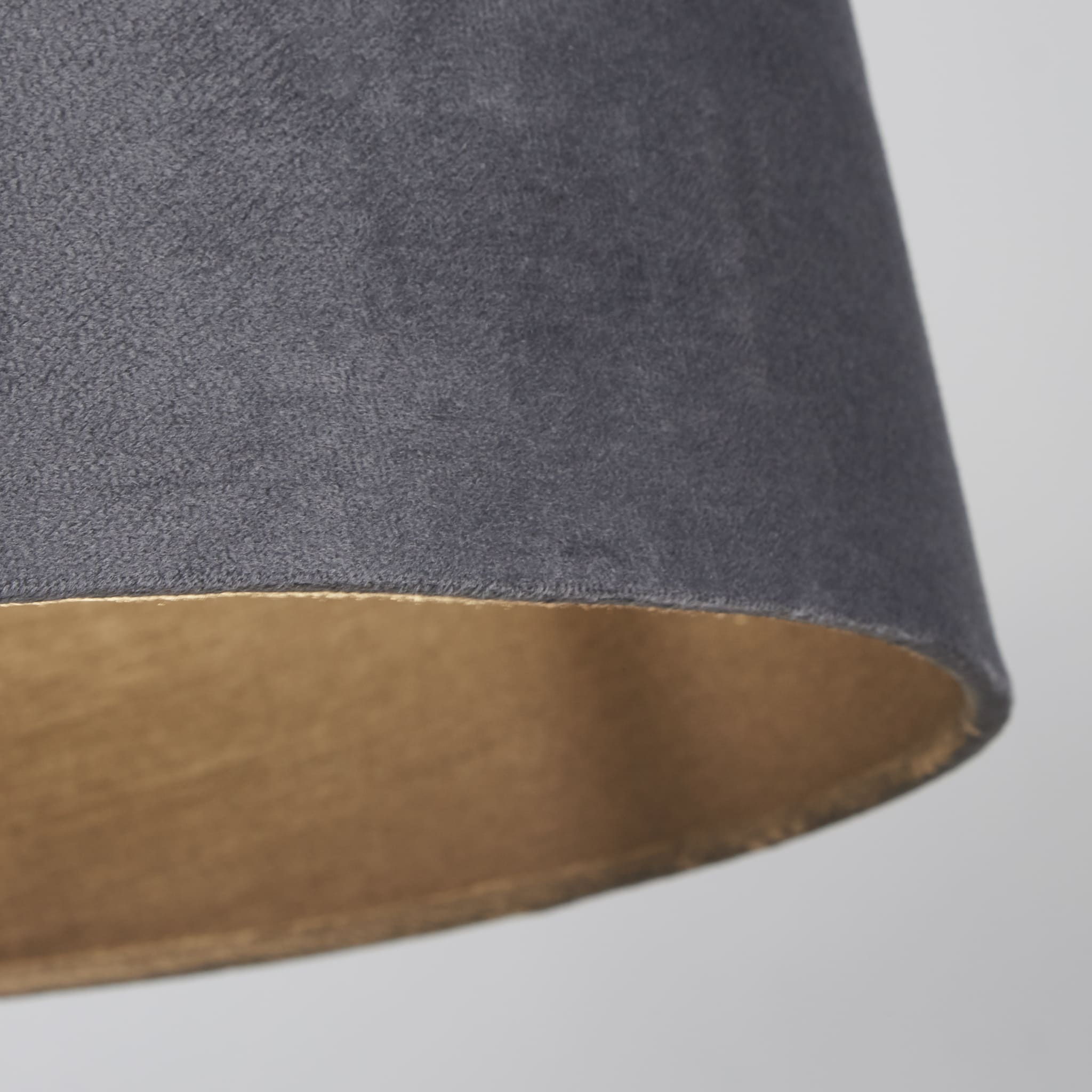 Velvet Drum Shade 30Cm Charcoal