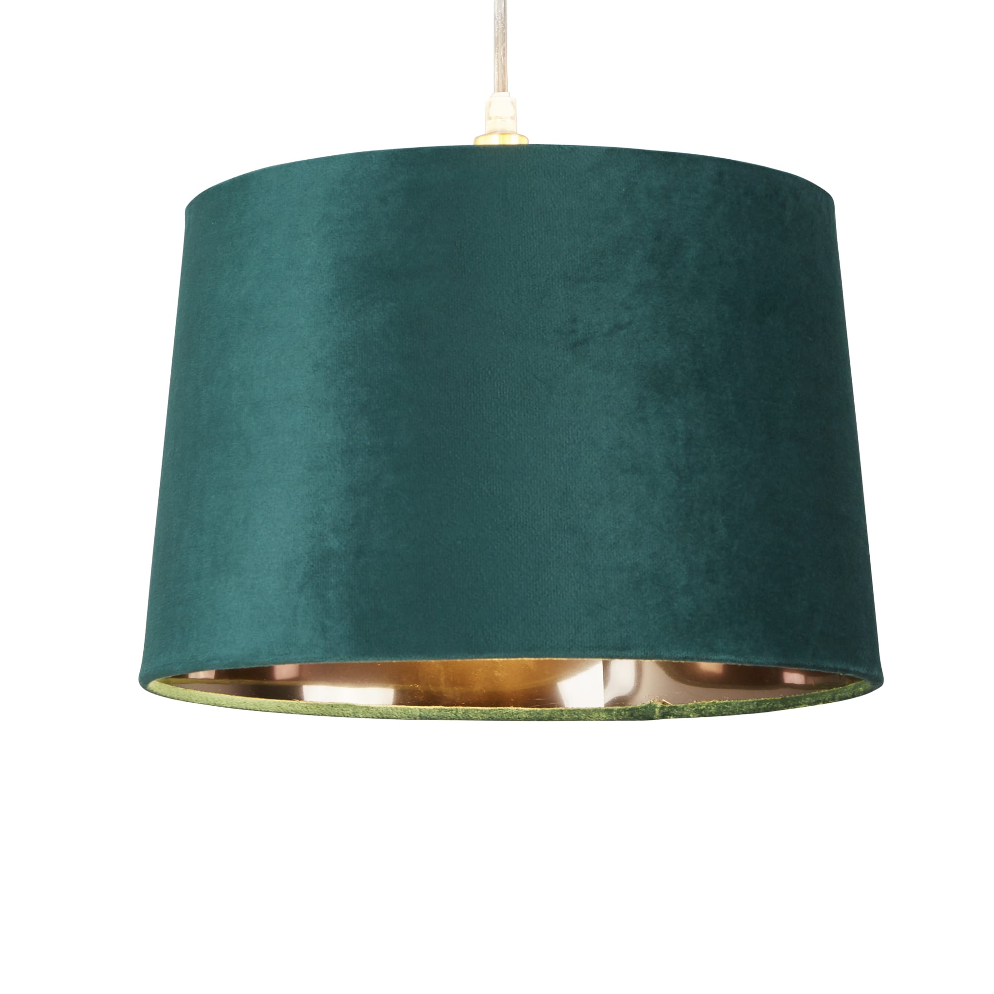 Velvet Drum Shade 30Cm Emerald