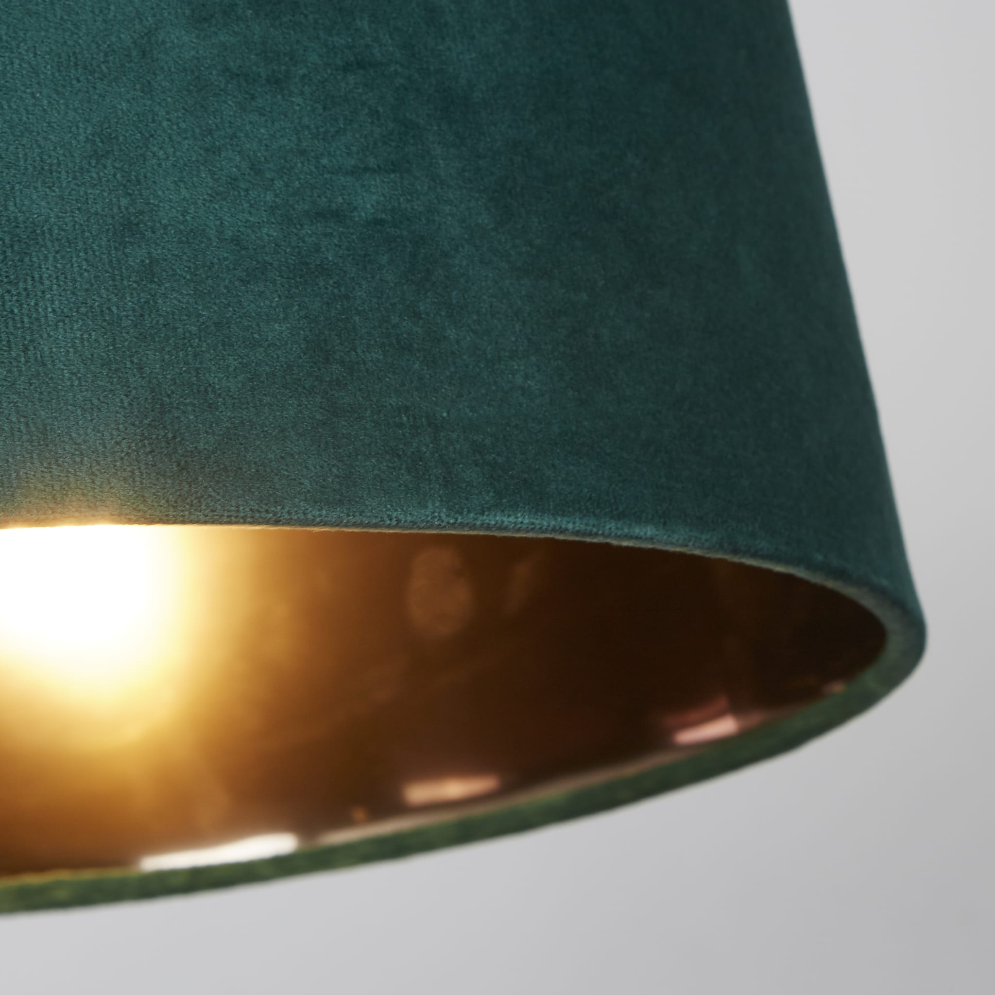 Velvet Drum Shade 30Cm Emerald