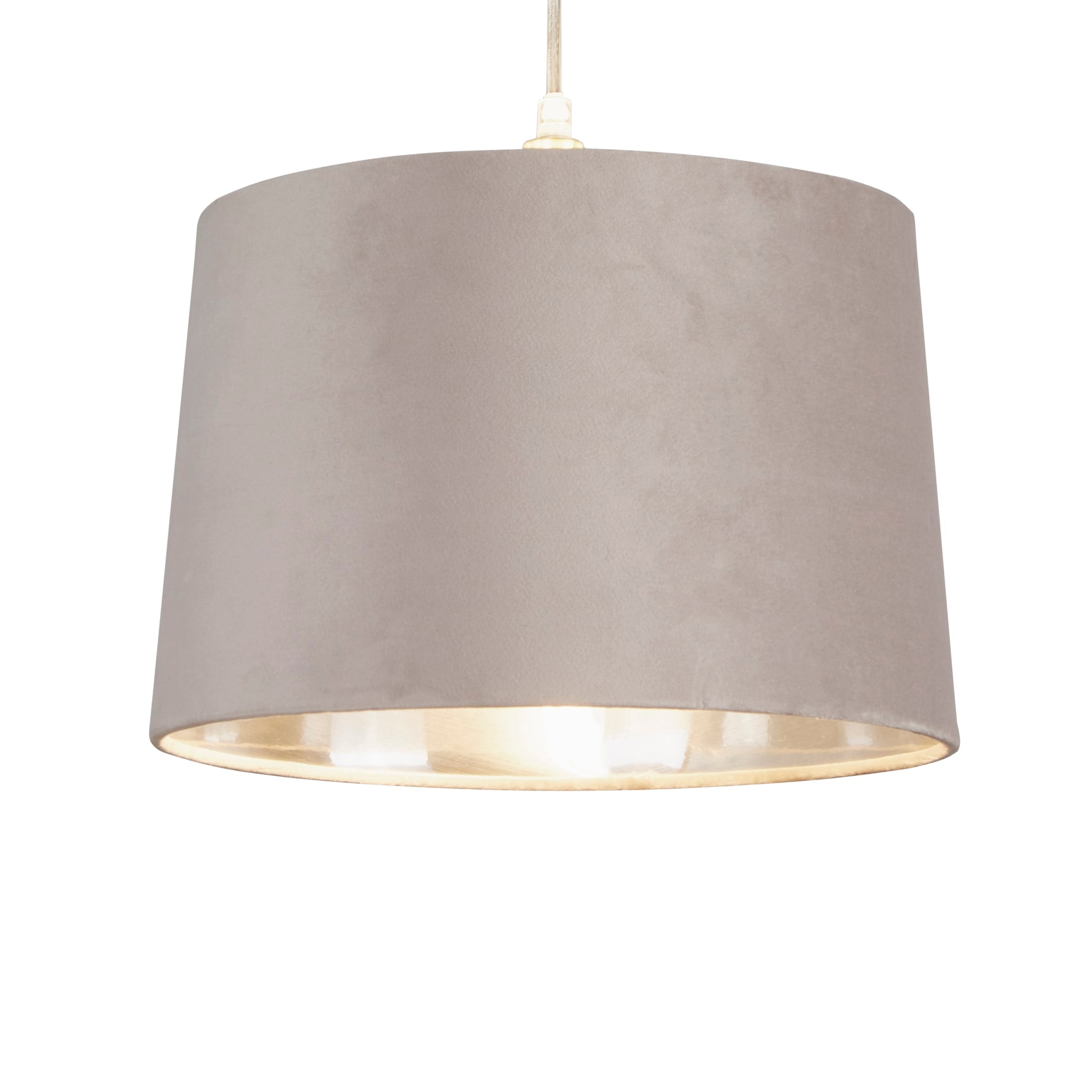 Velvet Drum Shade 30Cm Mink