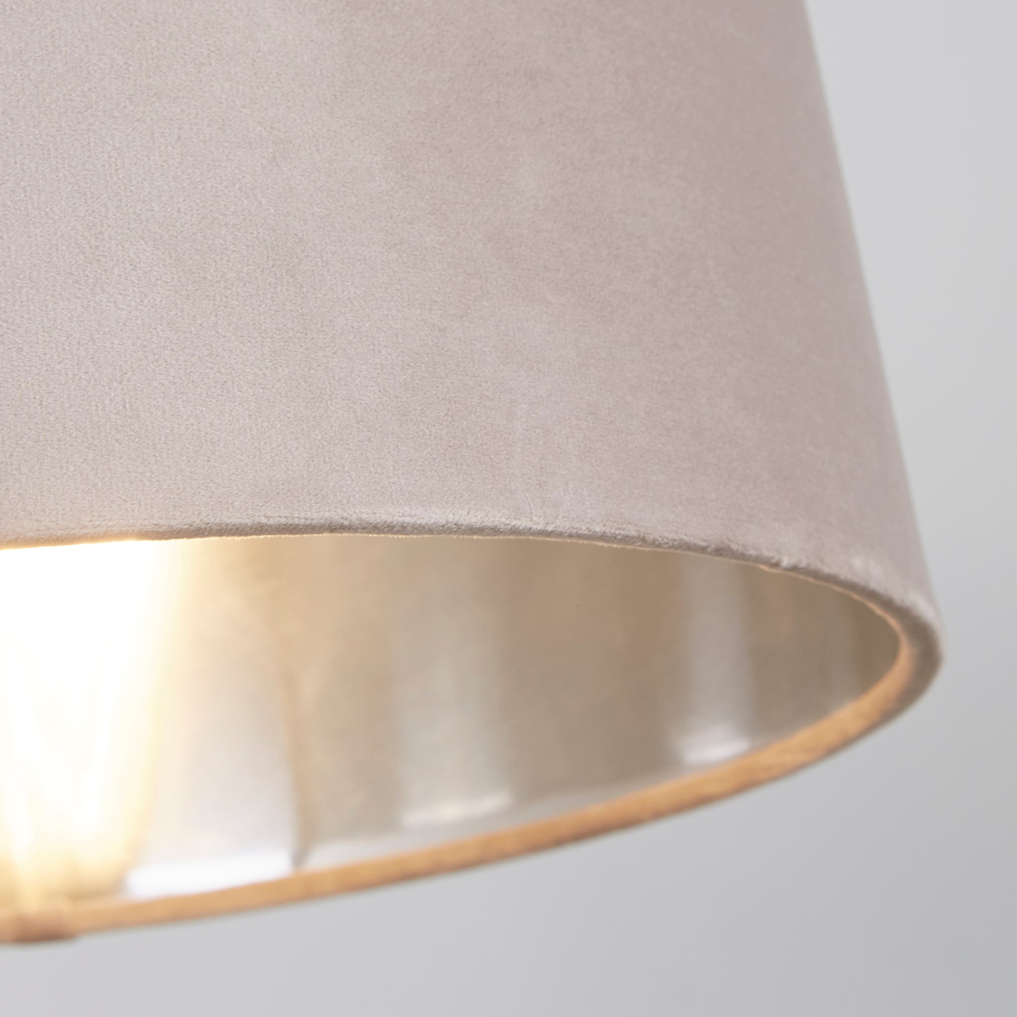 Velvet Drum Shade 30Cm Mink