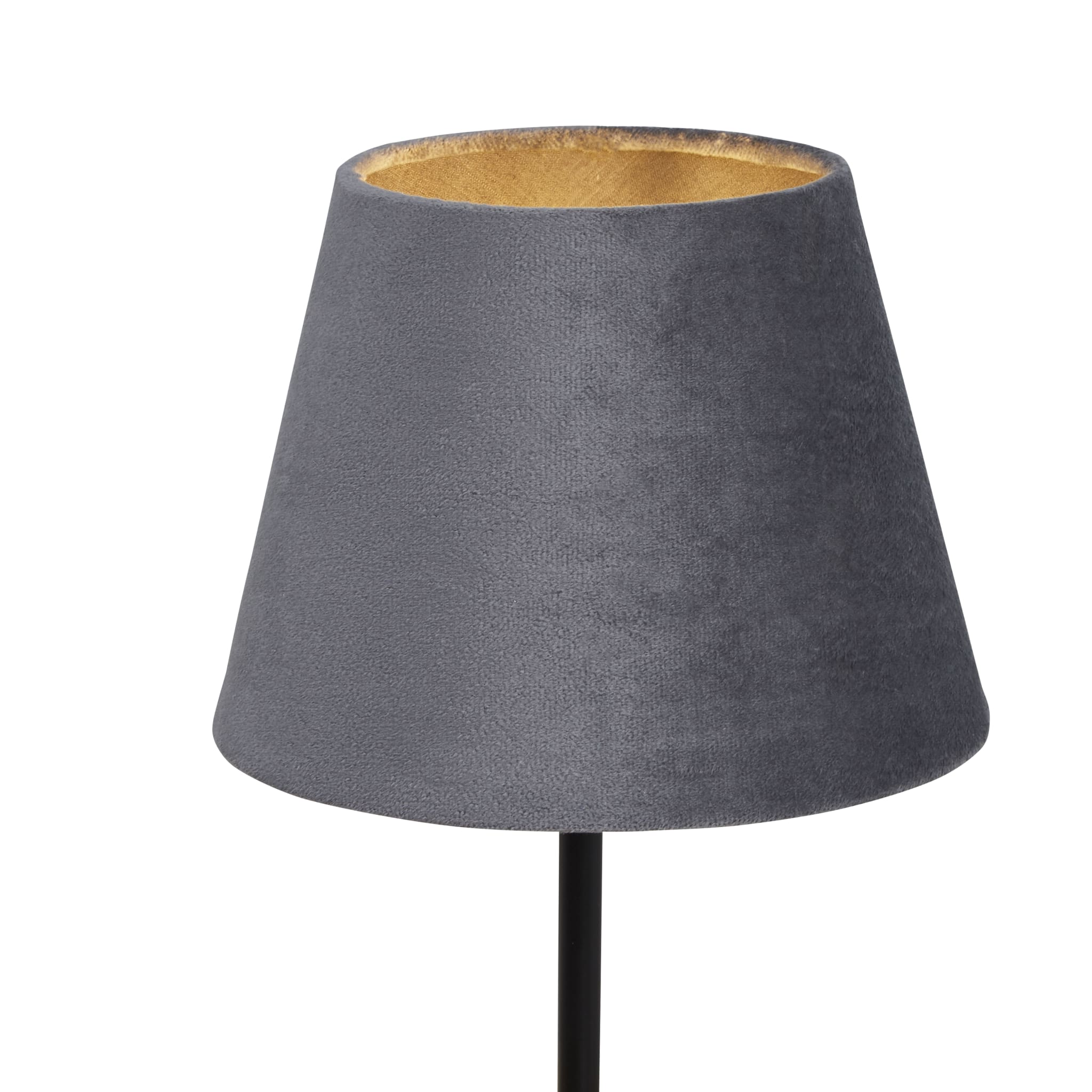 Velvet Drum Shade 20Cm Charcoal