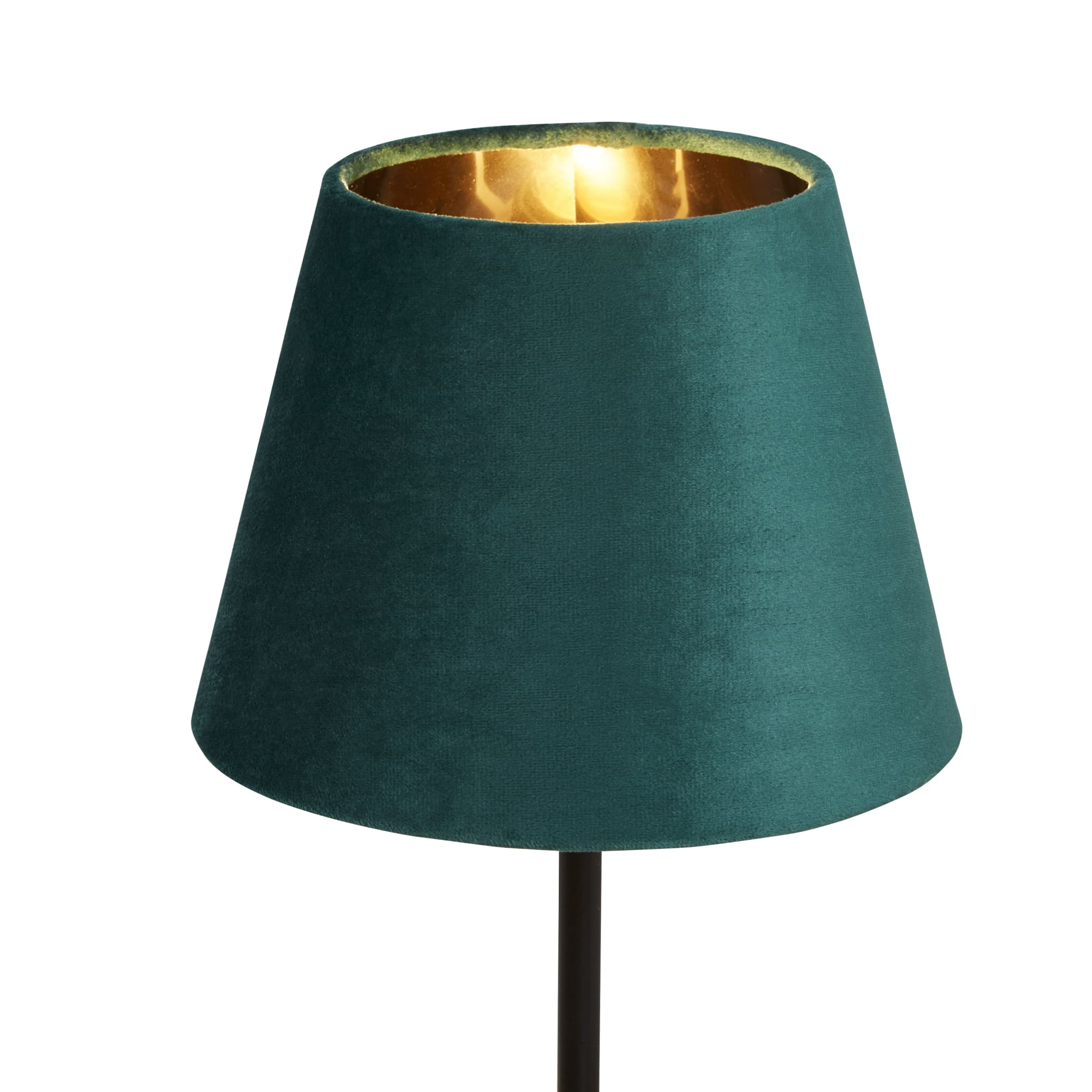 Velvet Drum Shade 20Cm Emerald