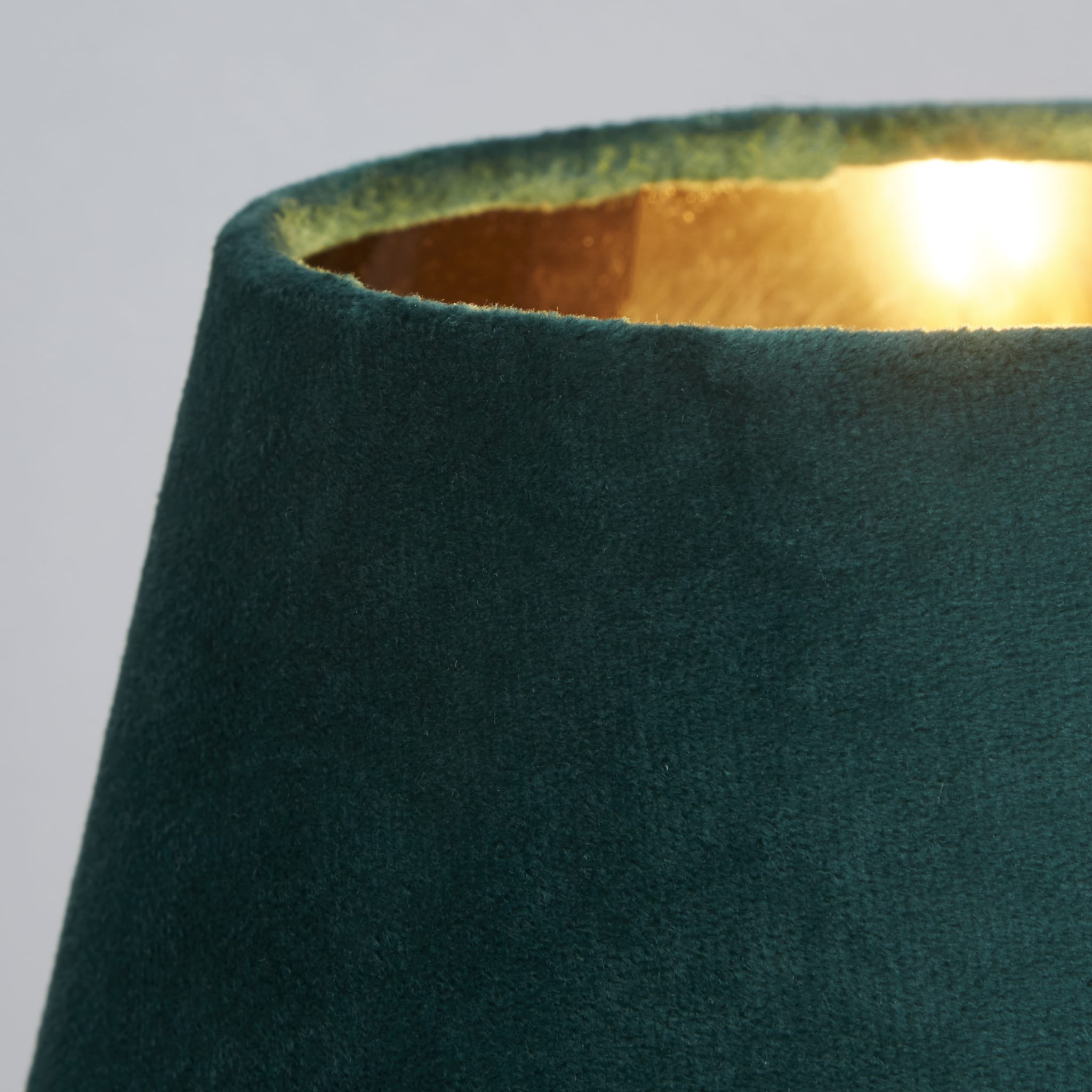 Velvet Drum Shade 20Cm Emerald