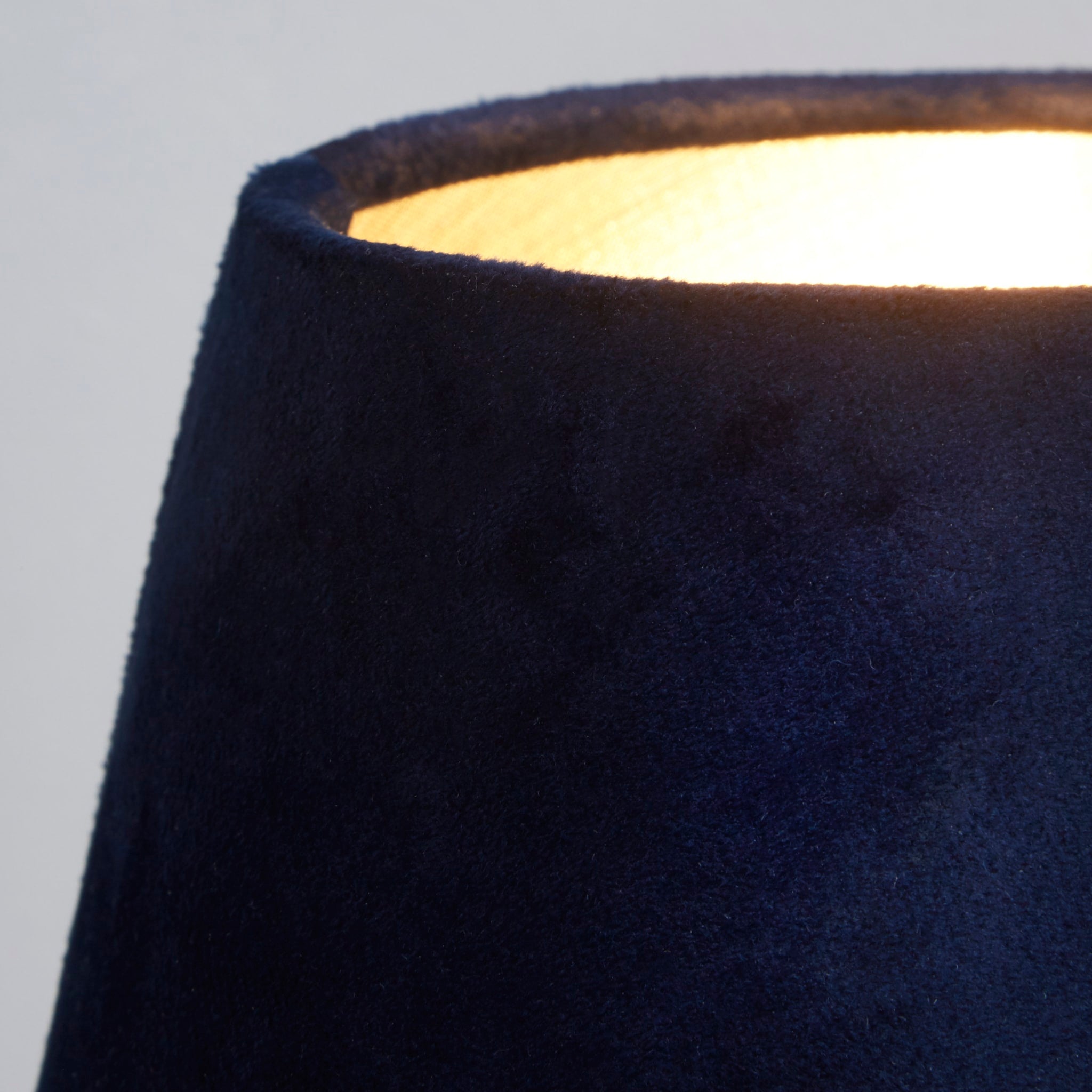 Velvet Drum Shade 20Cm Navy