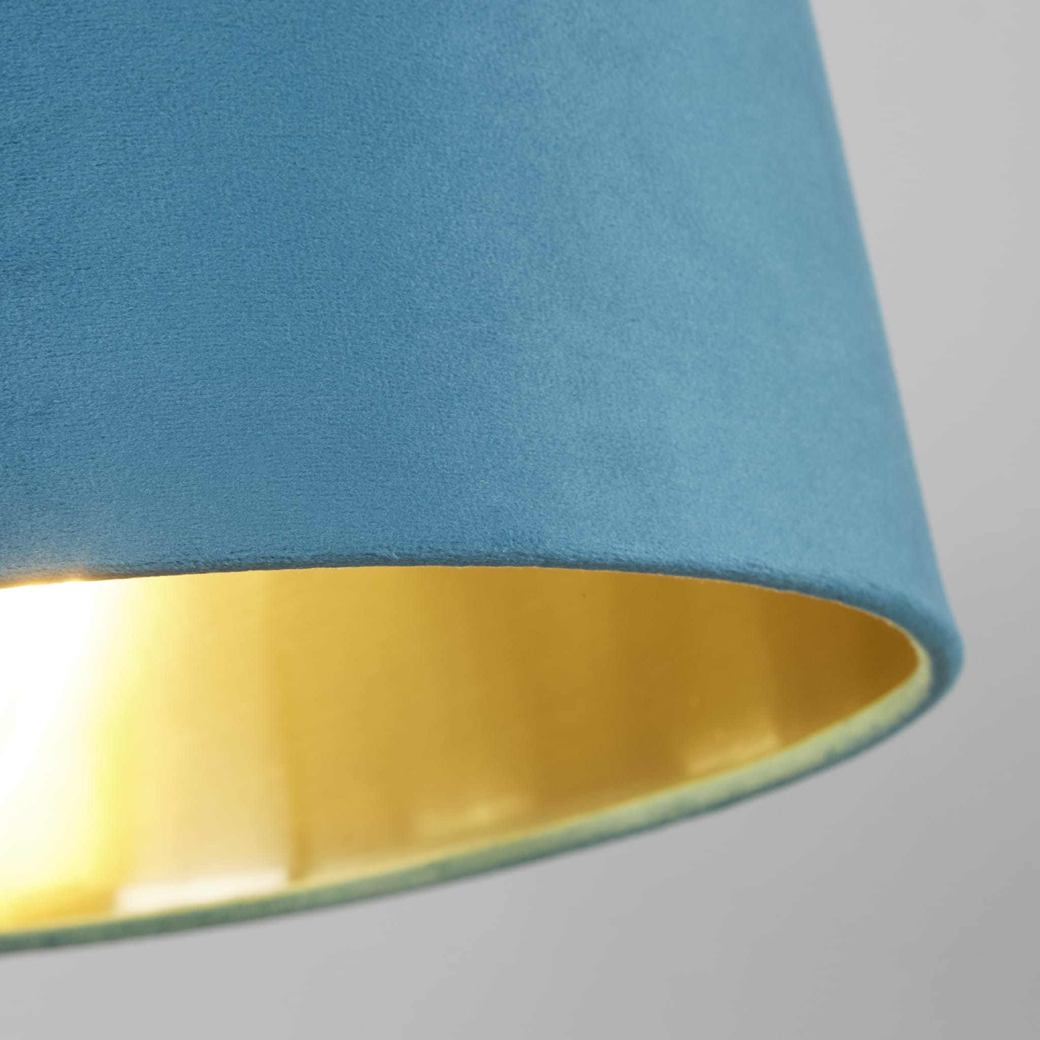 Velvet Drum Shade 30Cm Teal