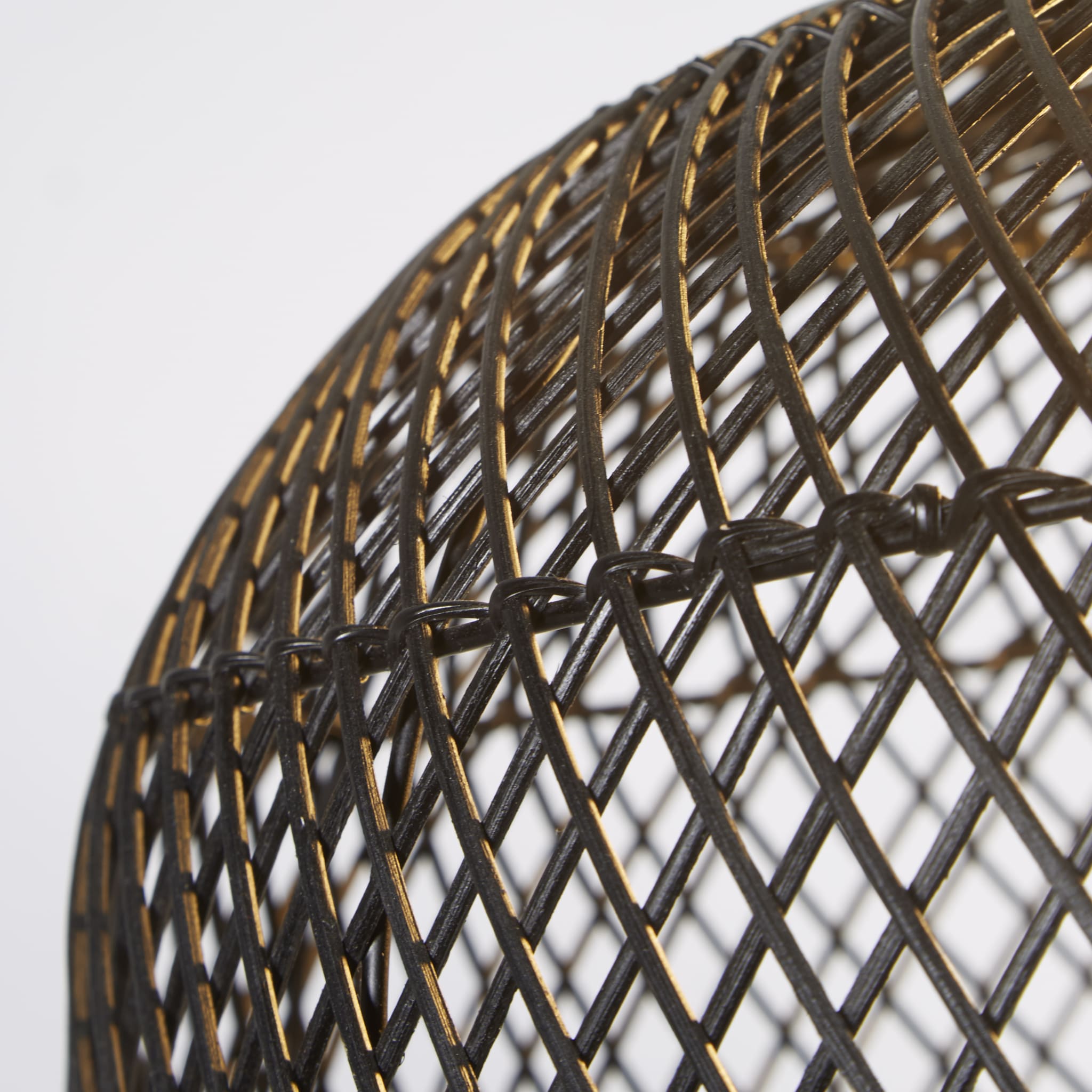 Large Bell Shade - Black Rattan 50Cm