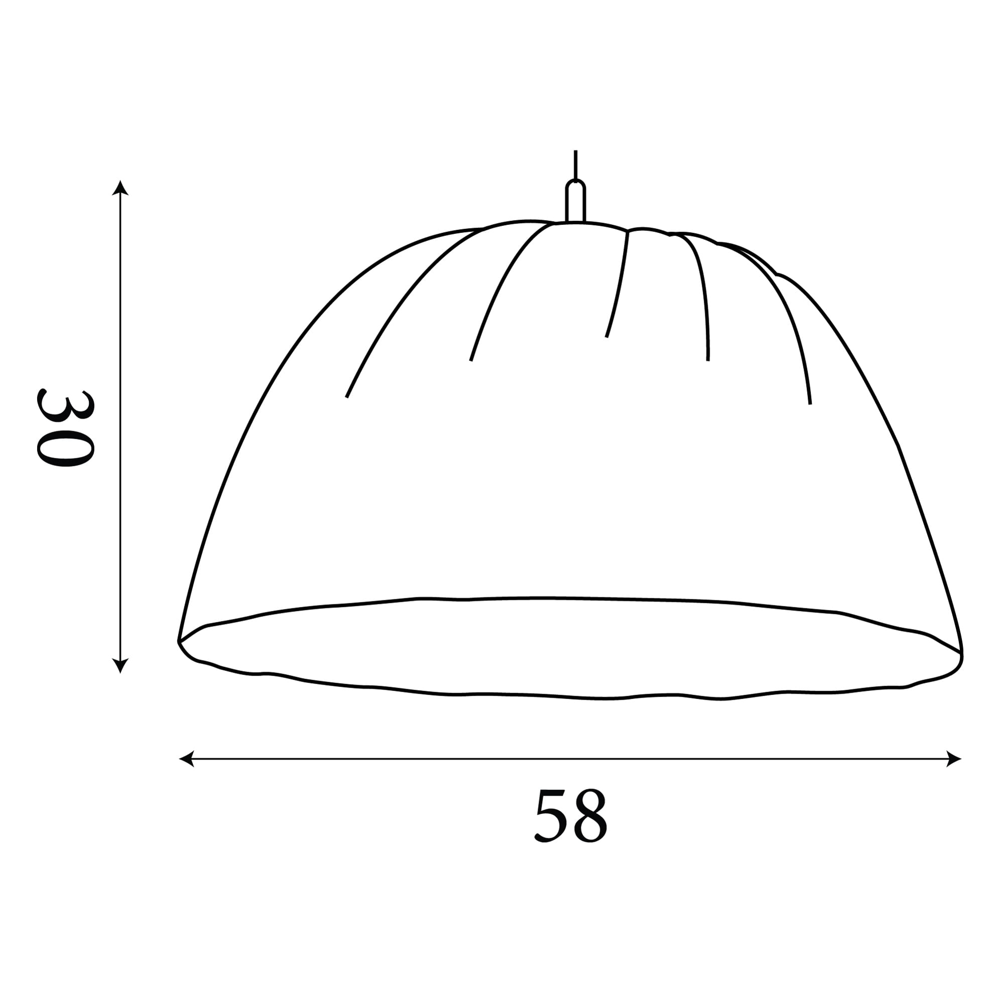 Shade - Bamboo Ombre Stripe 58Cm
