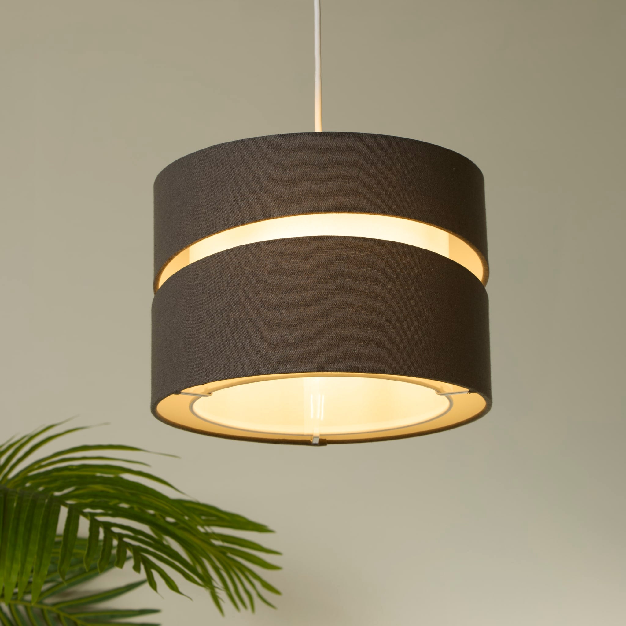 Finn Two Tier Shade 28Cm Grey
