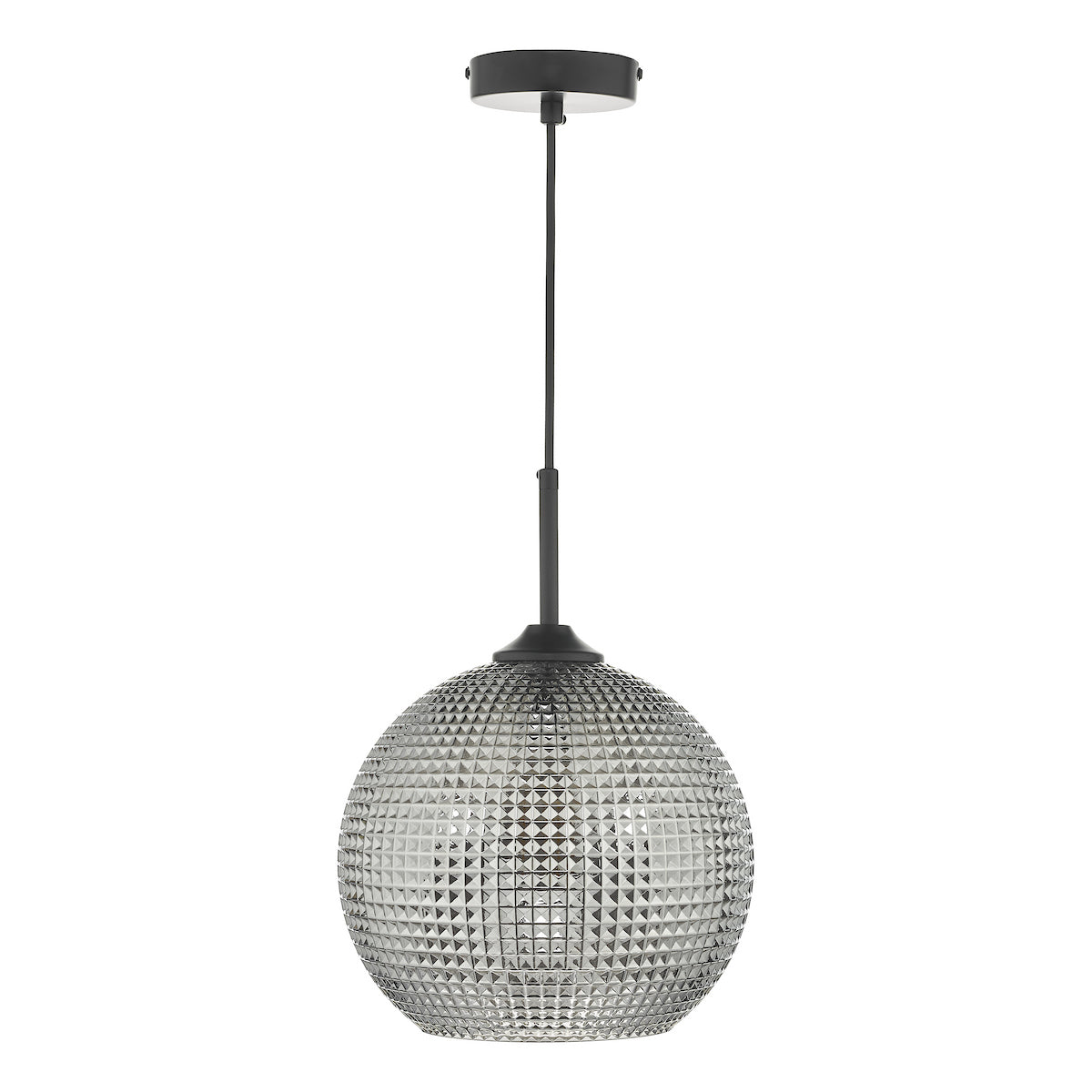 SOREN 1LT PENDANT BLACK SMOKED GLASS