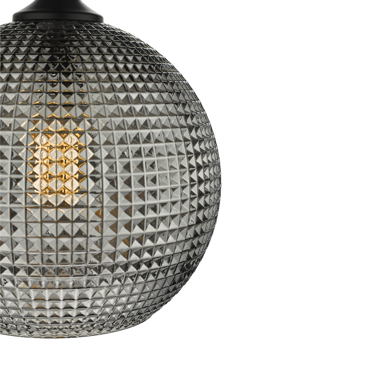 SOREN 1LT PENDANT BLACK SMOKED GLASS