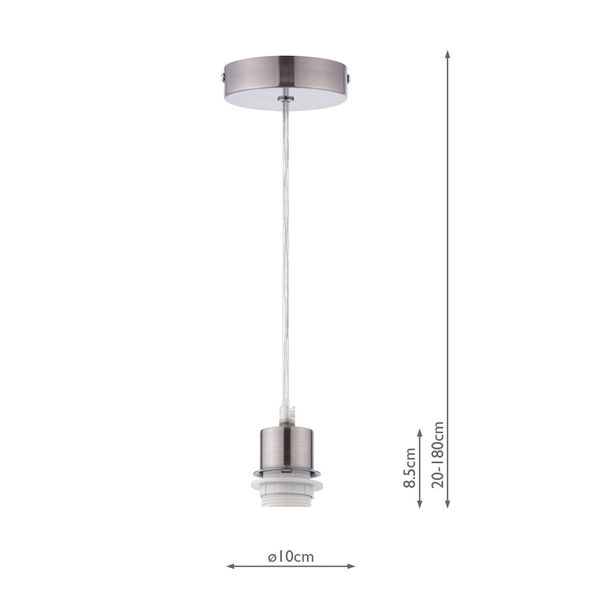 ACCESSORIES 1LT ANT CHR E27 SUSPENSION WITH CLEAR
