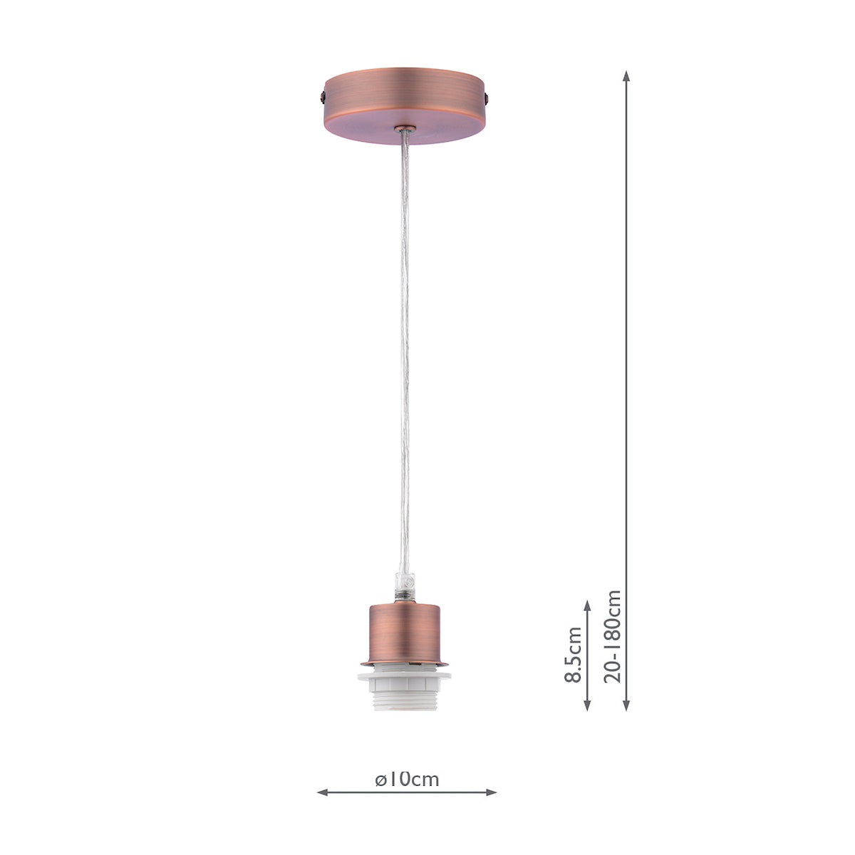 ACCESSORIES 1LT AGED COPPER E27 SUSPENSION WITH CL