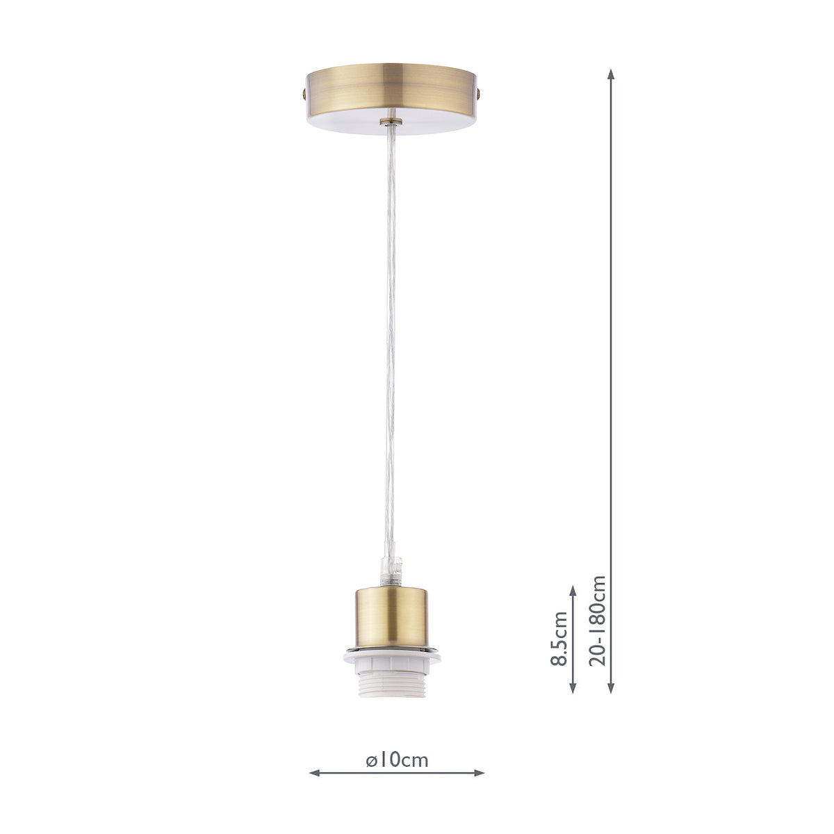 ACCESSORIES 1LT ANT BRA E27 SUSPENSION WITH CLEAR