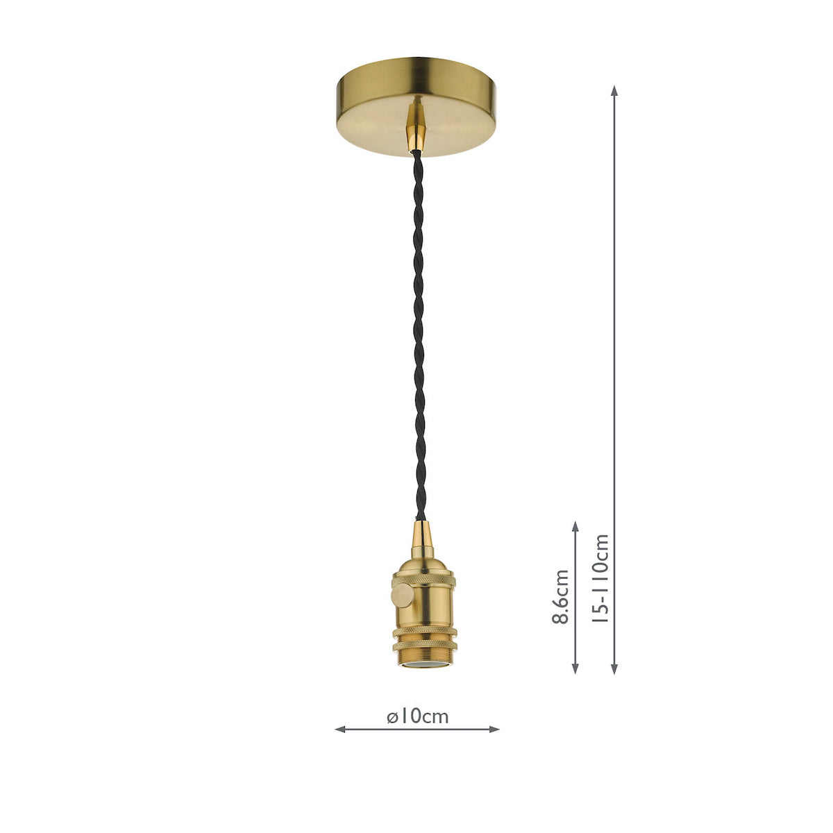ACCESSORIES 1LT SUSPENSION BRASS WITH BLACK CABLE