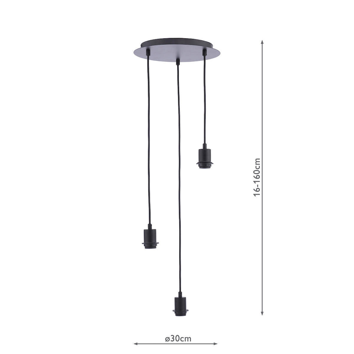 ACCESSORIES 3LT CLUSTER SUSPENSION BLACK