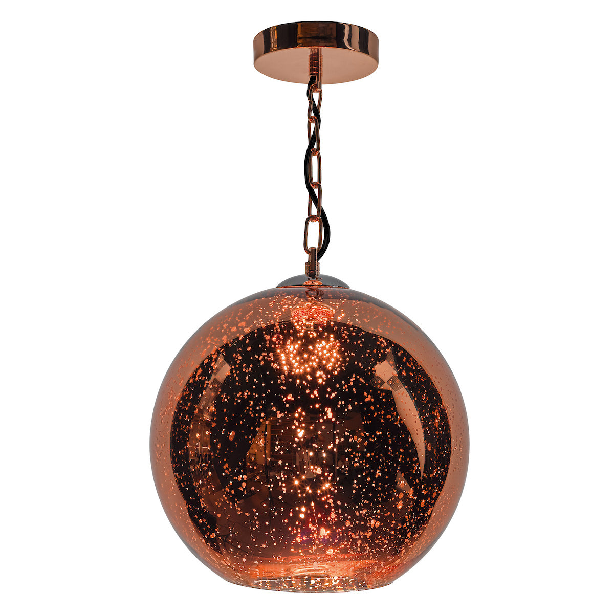 SPECKLE 1LT PENDANT SPECKLED COPPER GLASS