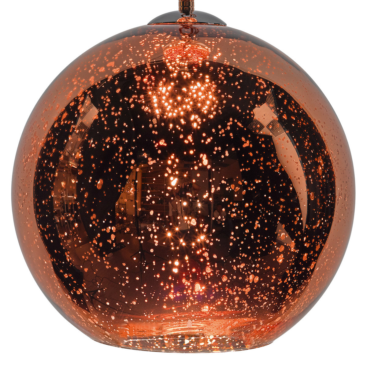 SPECKLE 1LT PENDANT SPECKLED COPPER GLASS